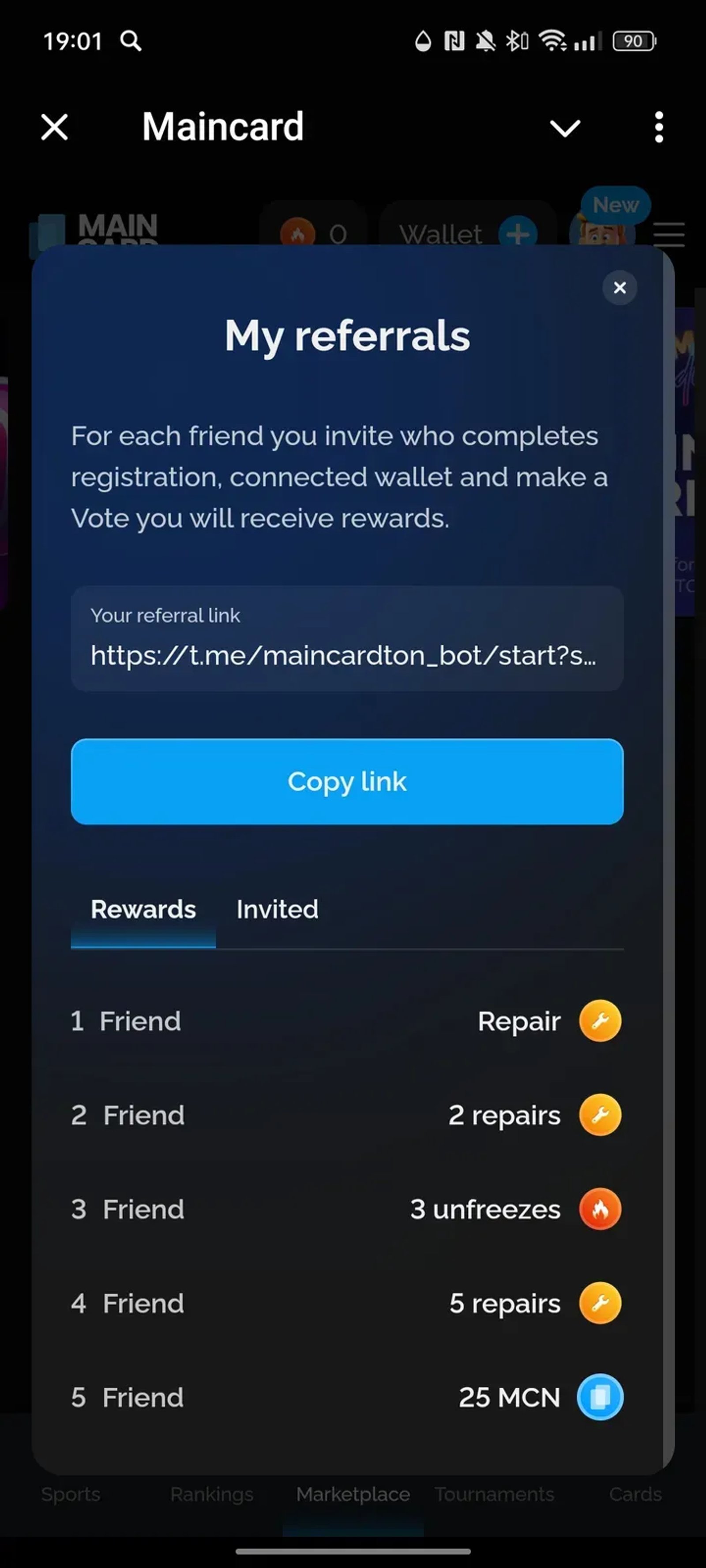 Maincard в Телеграм — скриншот 4