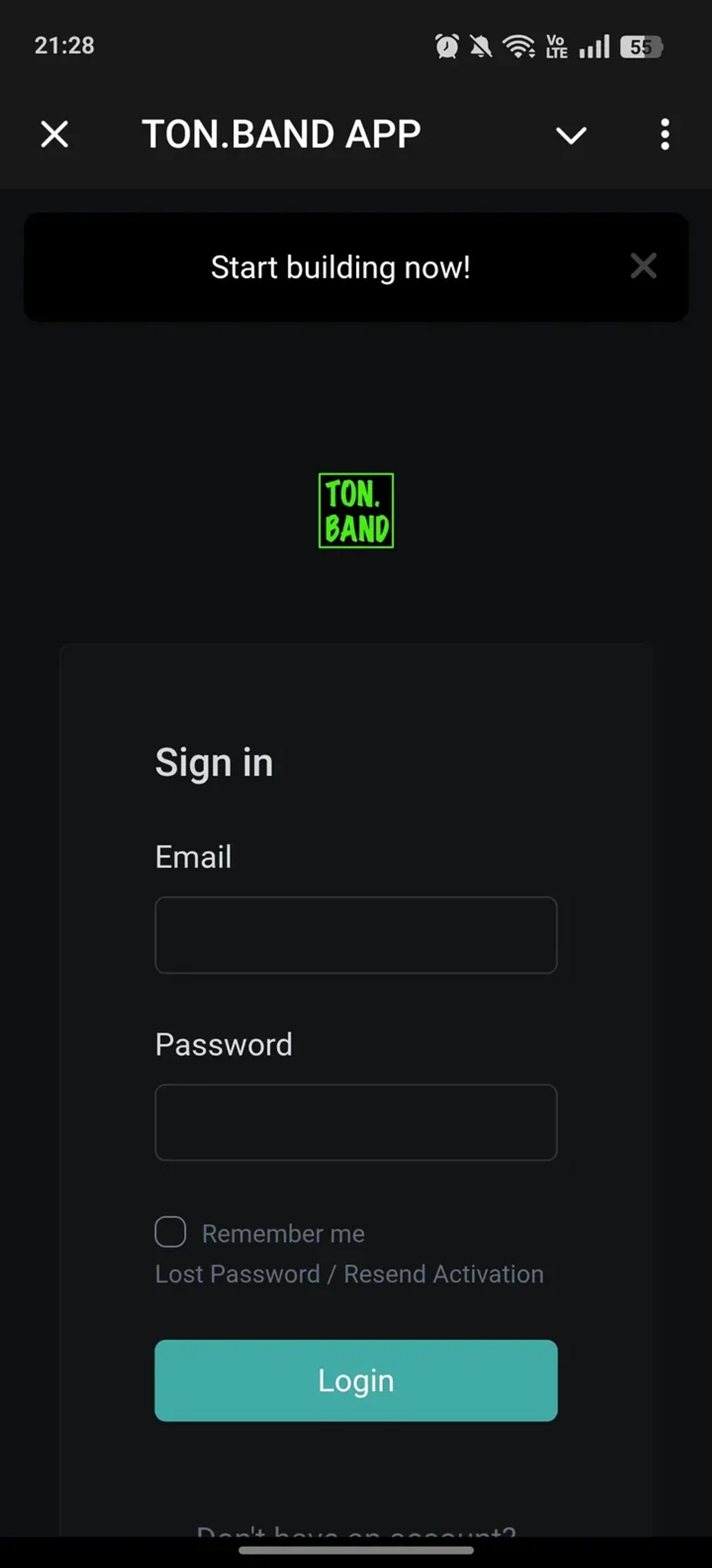 TON.BAND APP в Telegram — скриншот 1