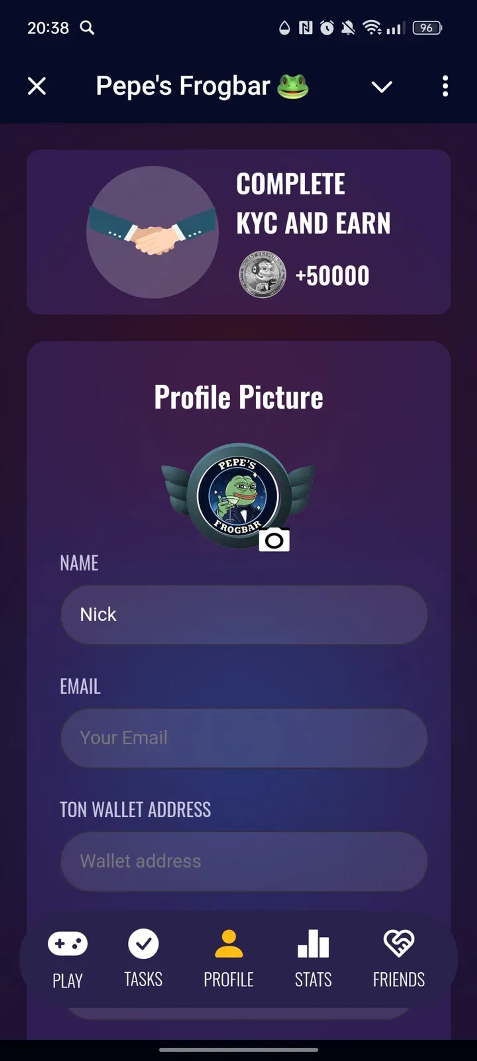 pepefrogbar_bot в Телеграм — скриншот 3