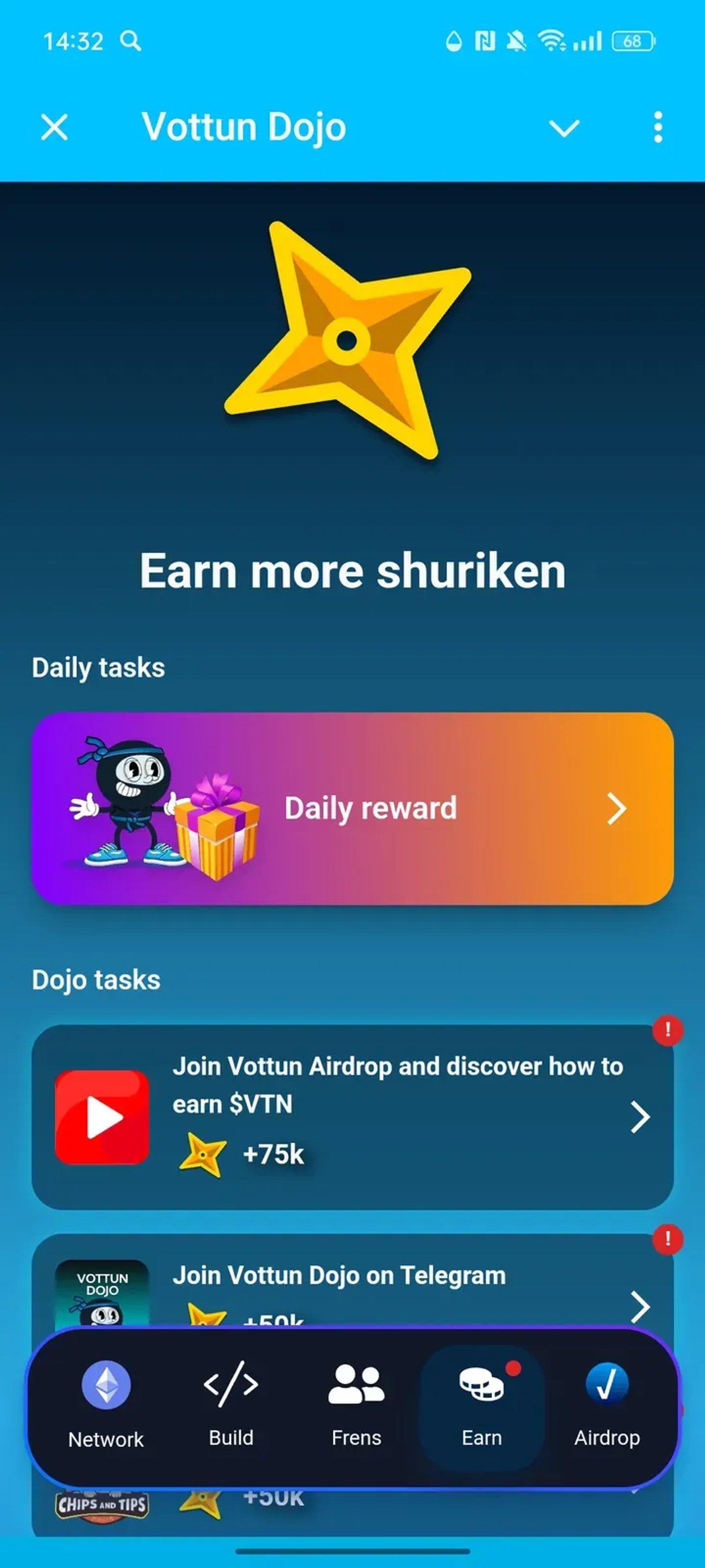 Shuriken (a.k.a. Vottun Dojo) в Телеграм — скриншот 4