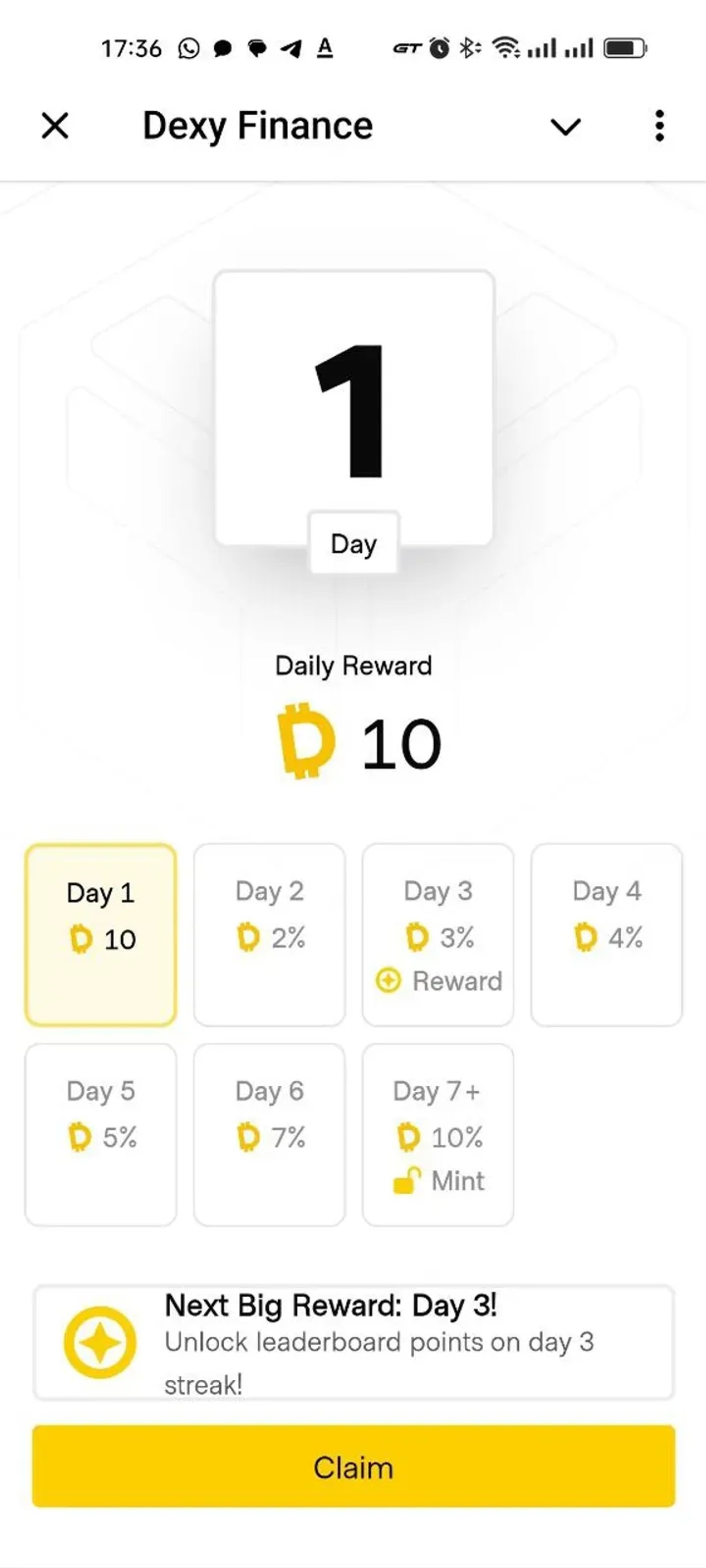 Dexy Finance в Телеграм — скриншот 3