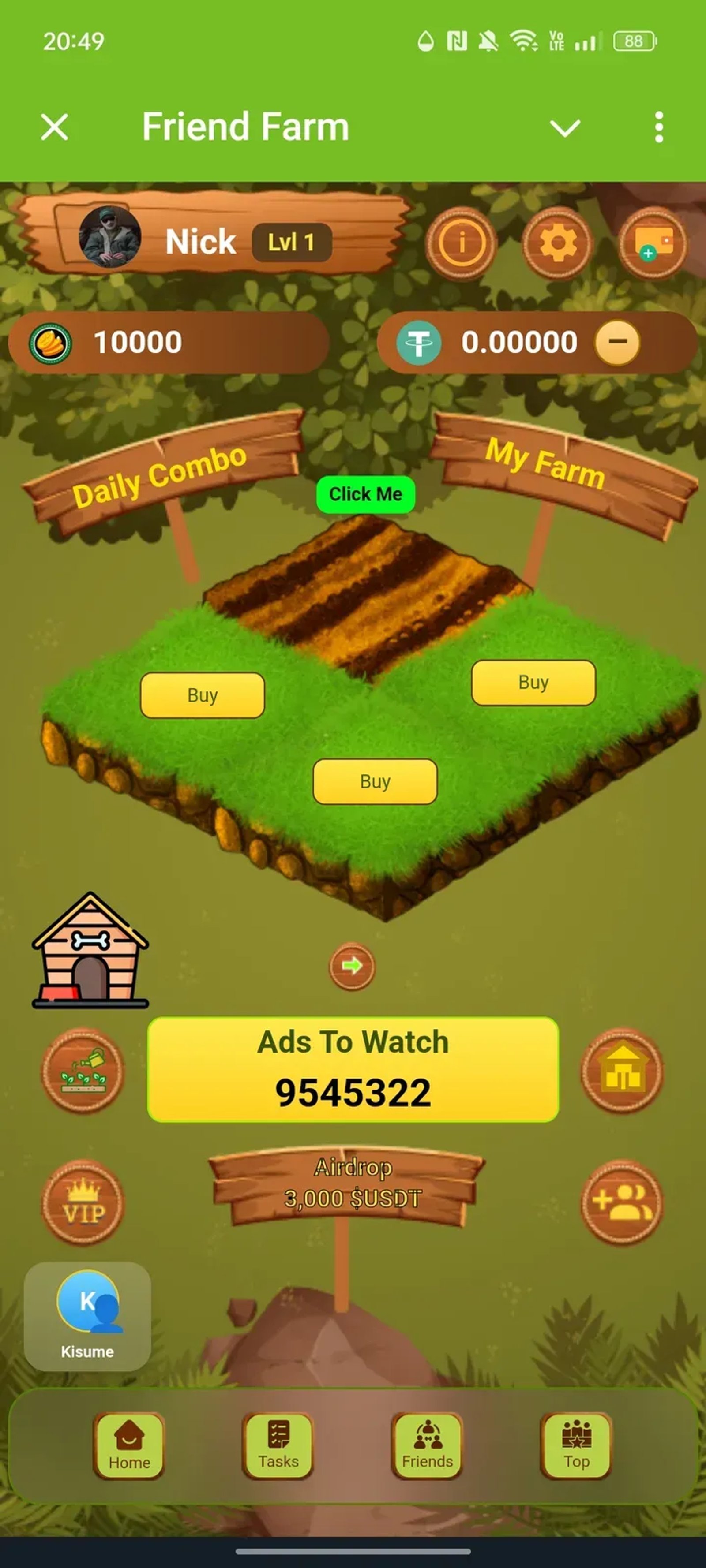 Friend Farm в Телеграм — скриншот 1