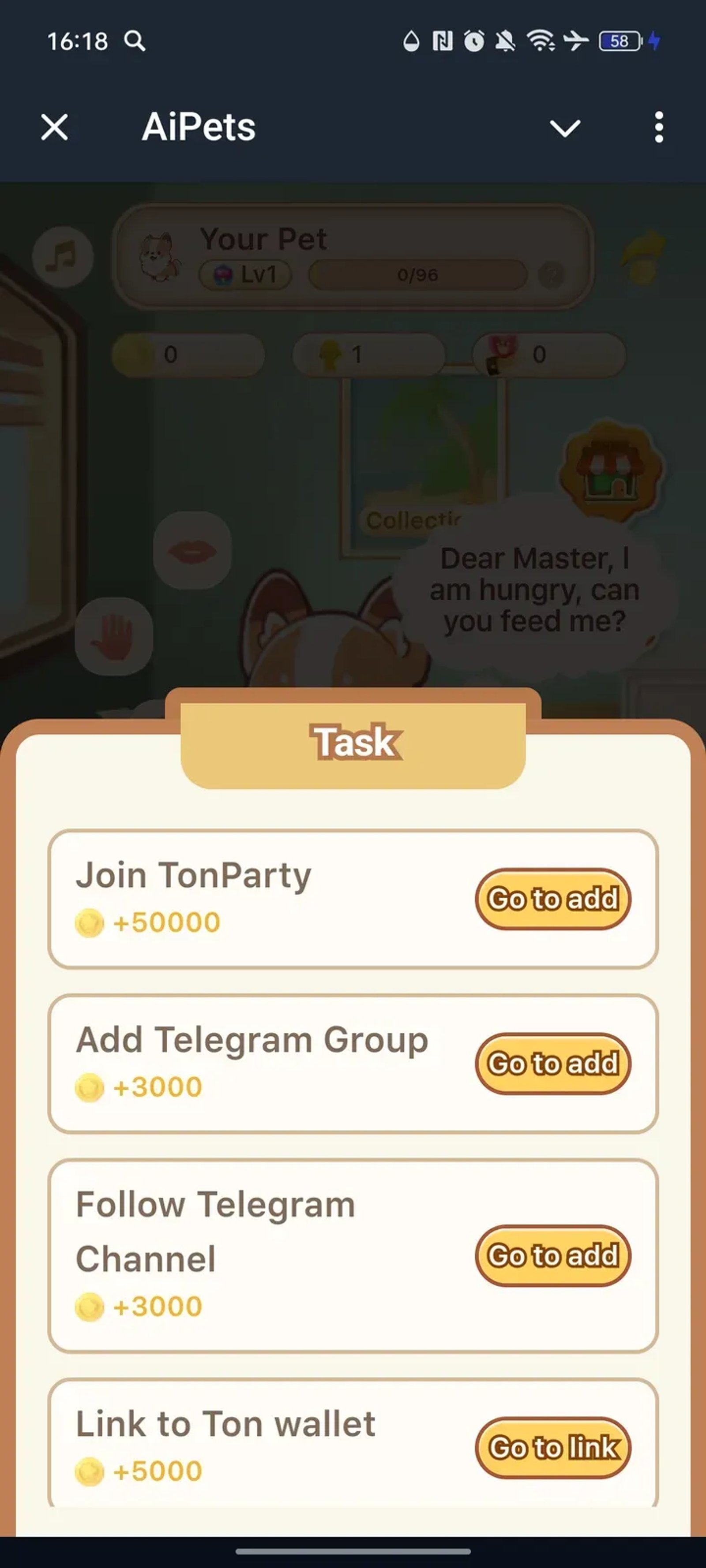 AiPets в Телеграм — скриншот 2