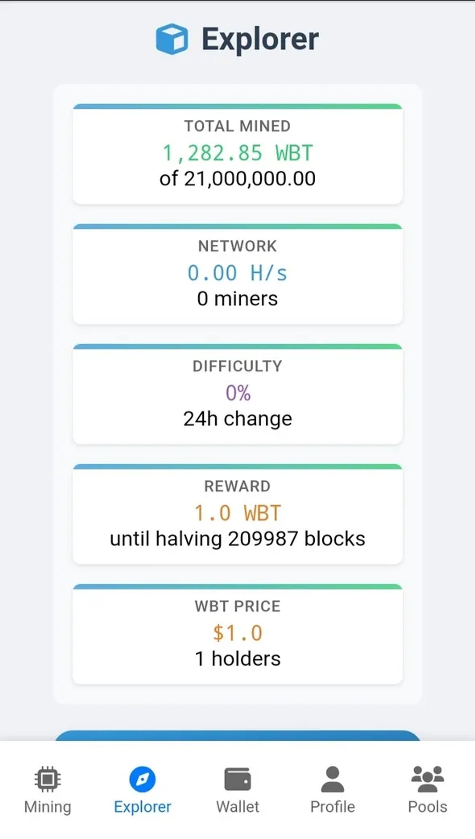 Bank Miner WBT в Телеграм — скриншот 4