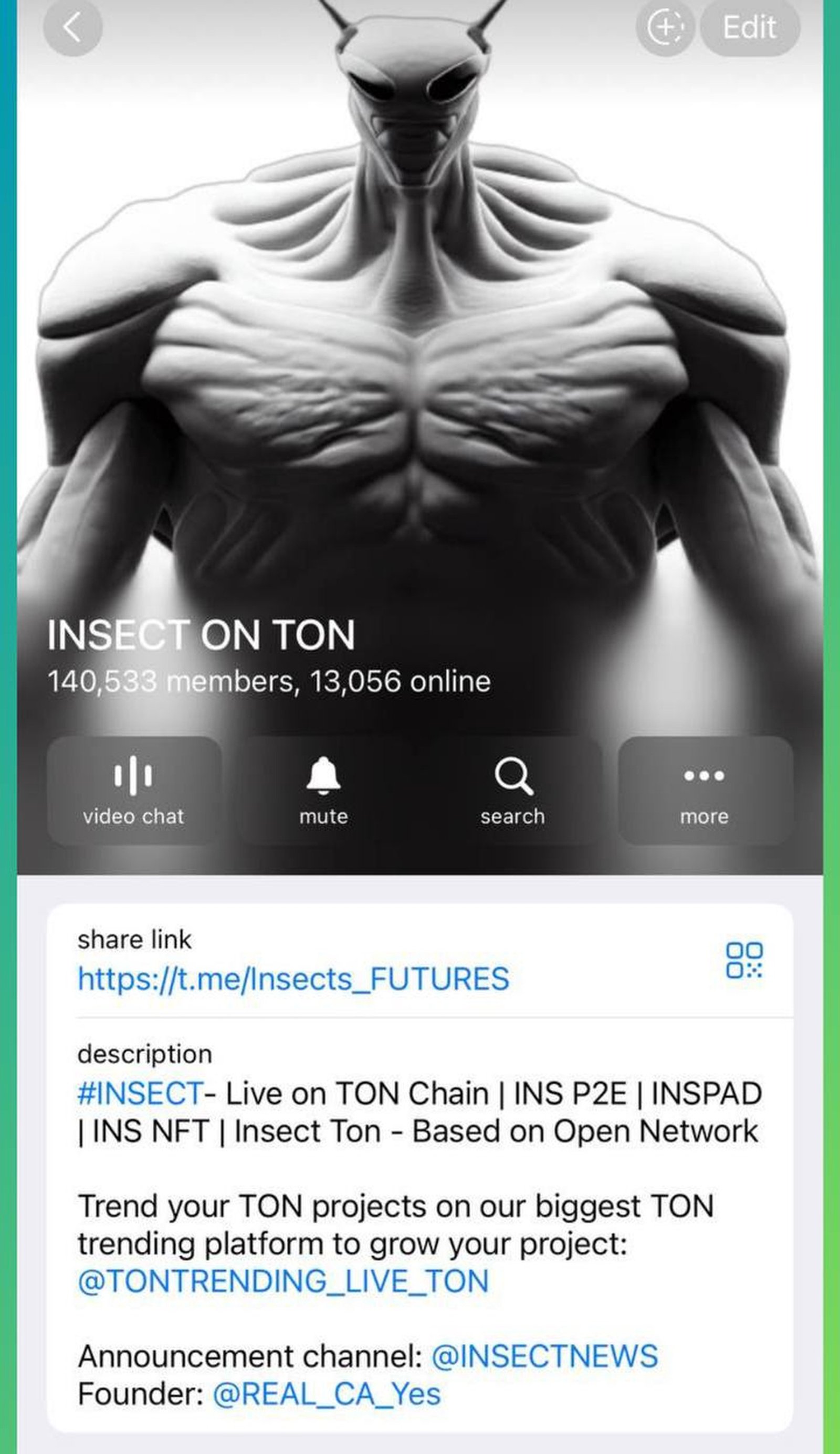 INSECT ON TON в Телеграм — скриншот 1