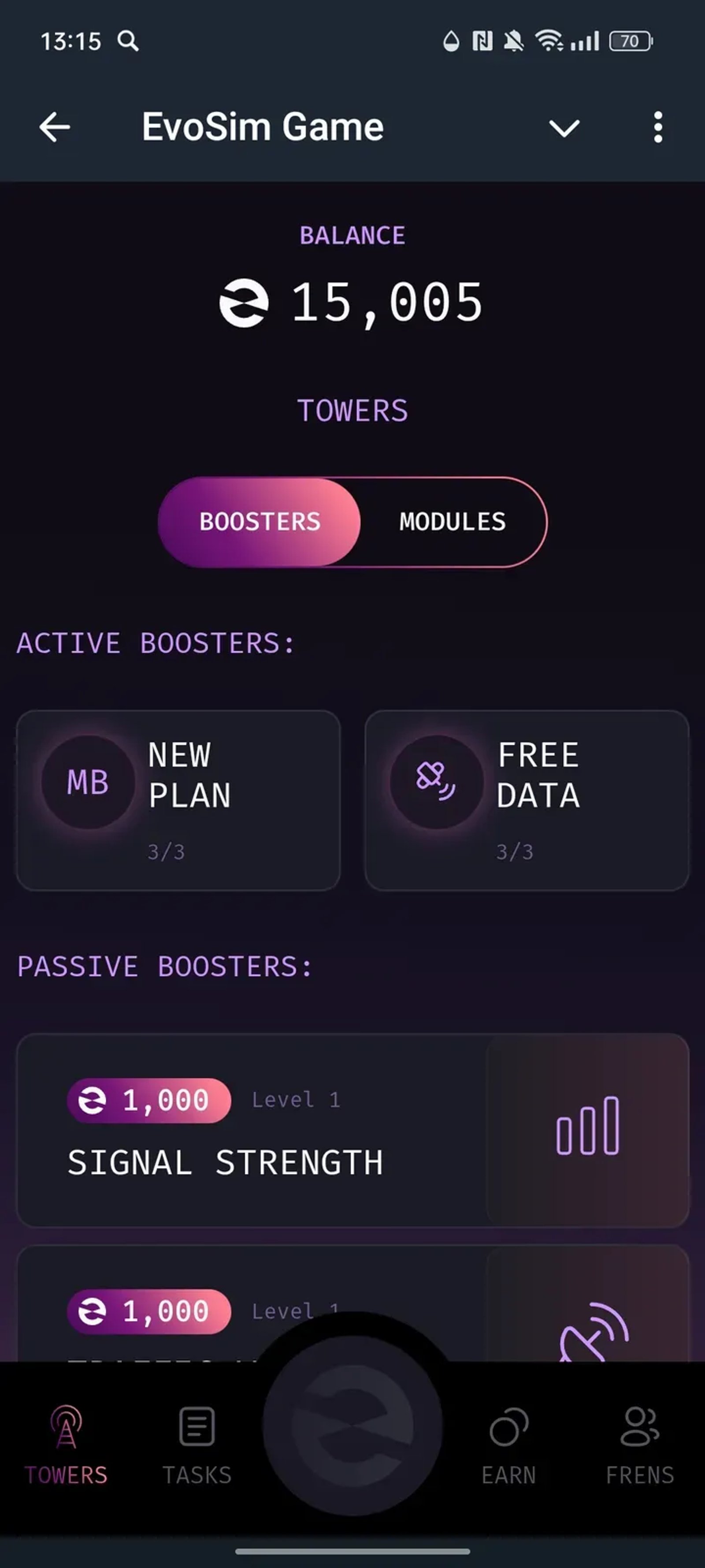 EvoSim Game в Телеграм — скриншот 4