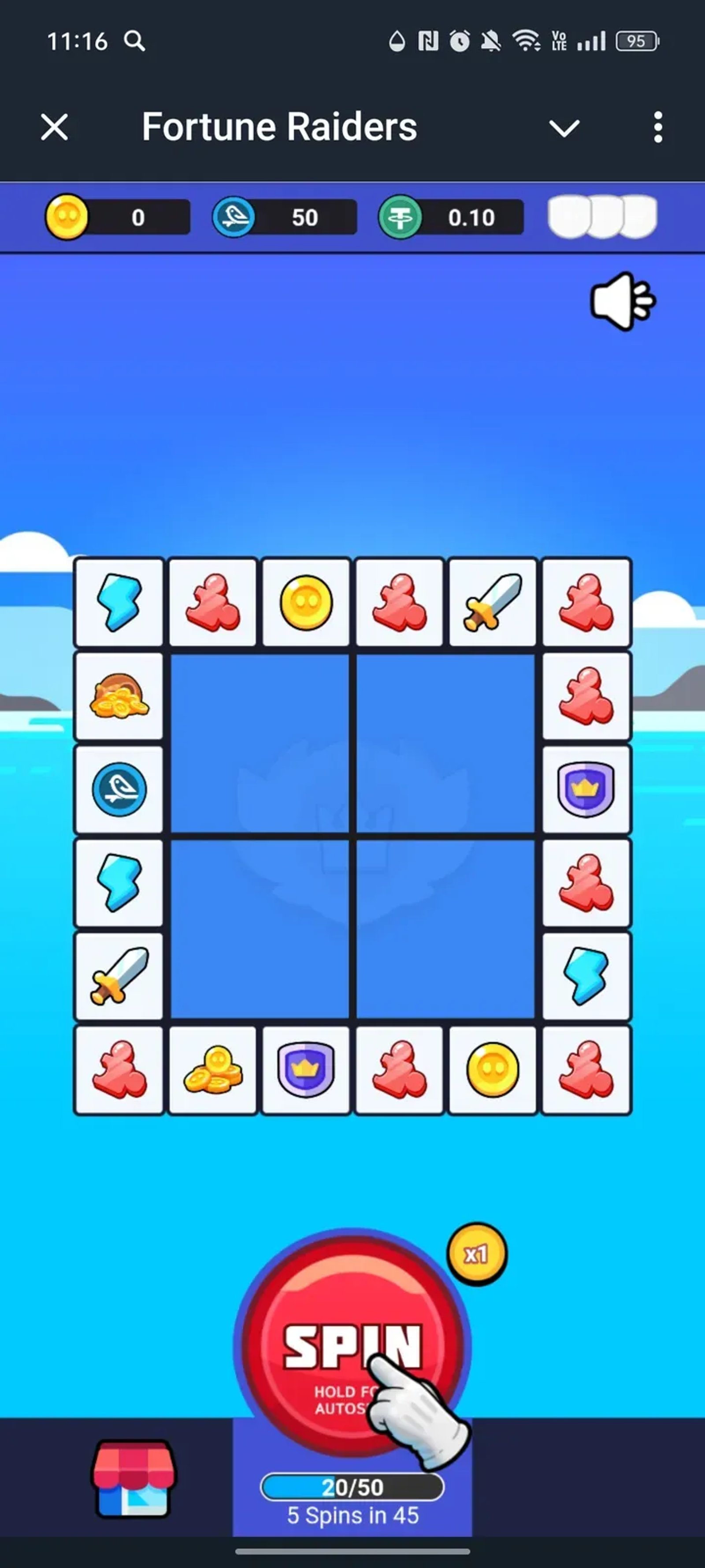 Fortune Raiders в Телеграм — скриншот 1