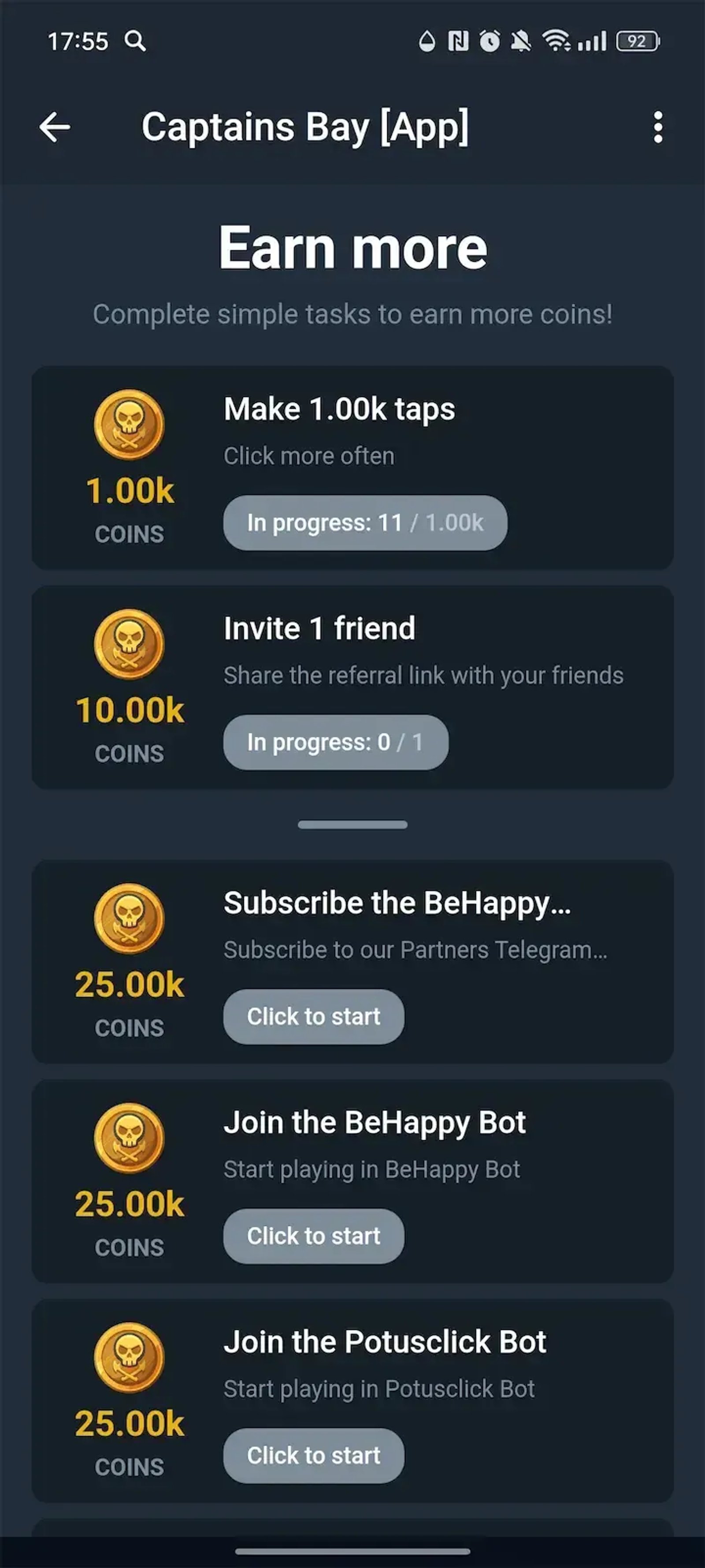 Captains Bay [App] 🏴‍☠️ в Телеграм — скриншот 2