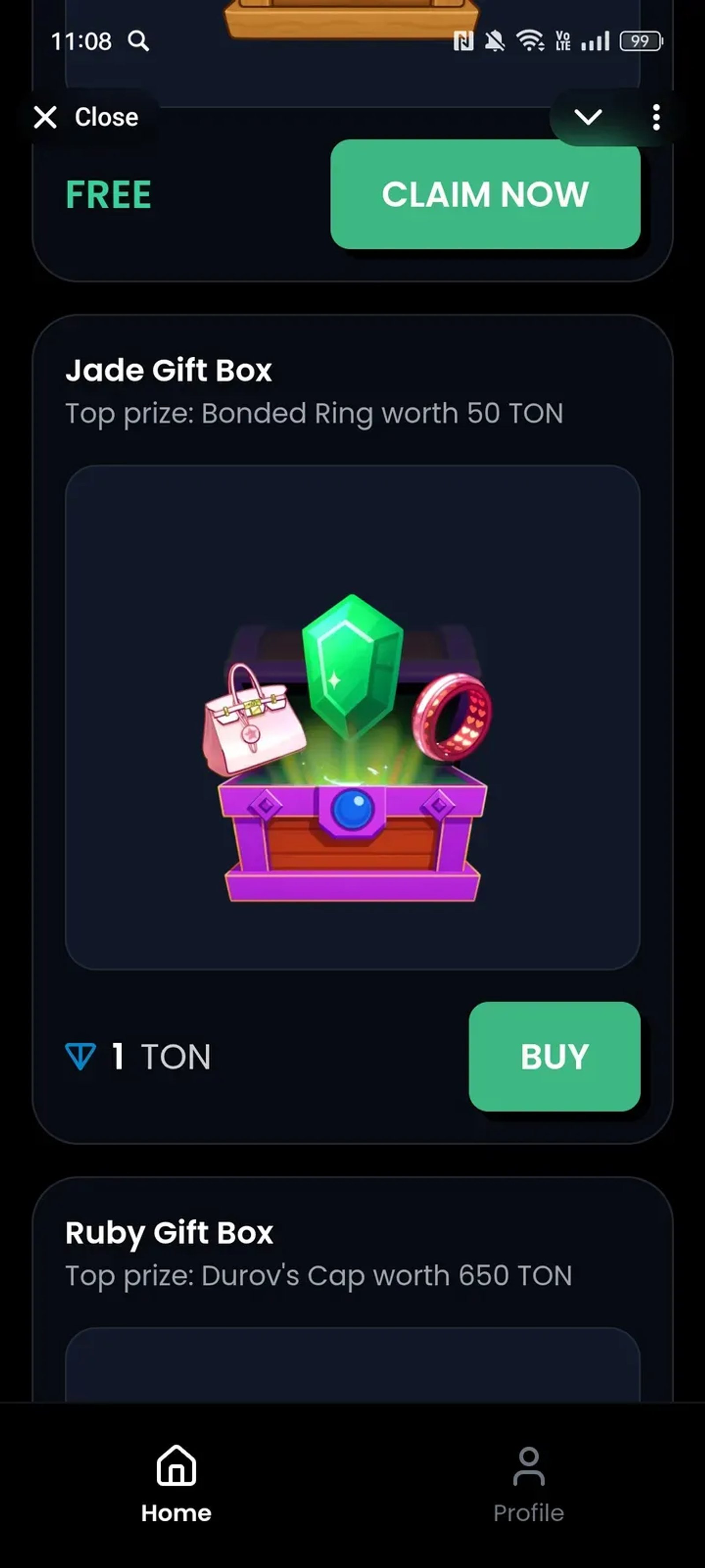 Grab Gifts в Телеграм — скриншот 4