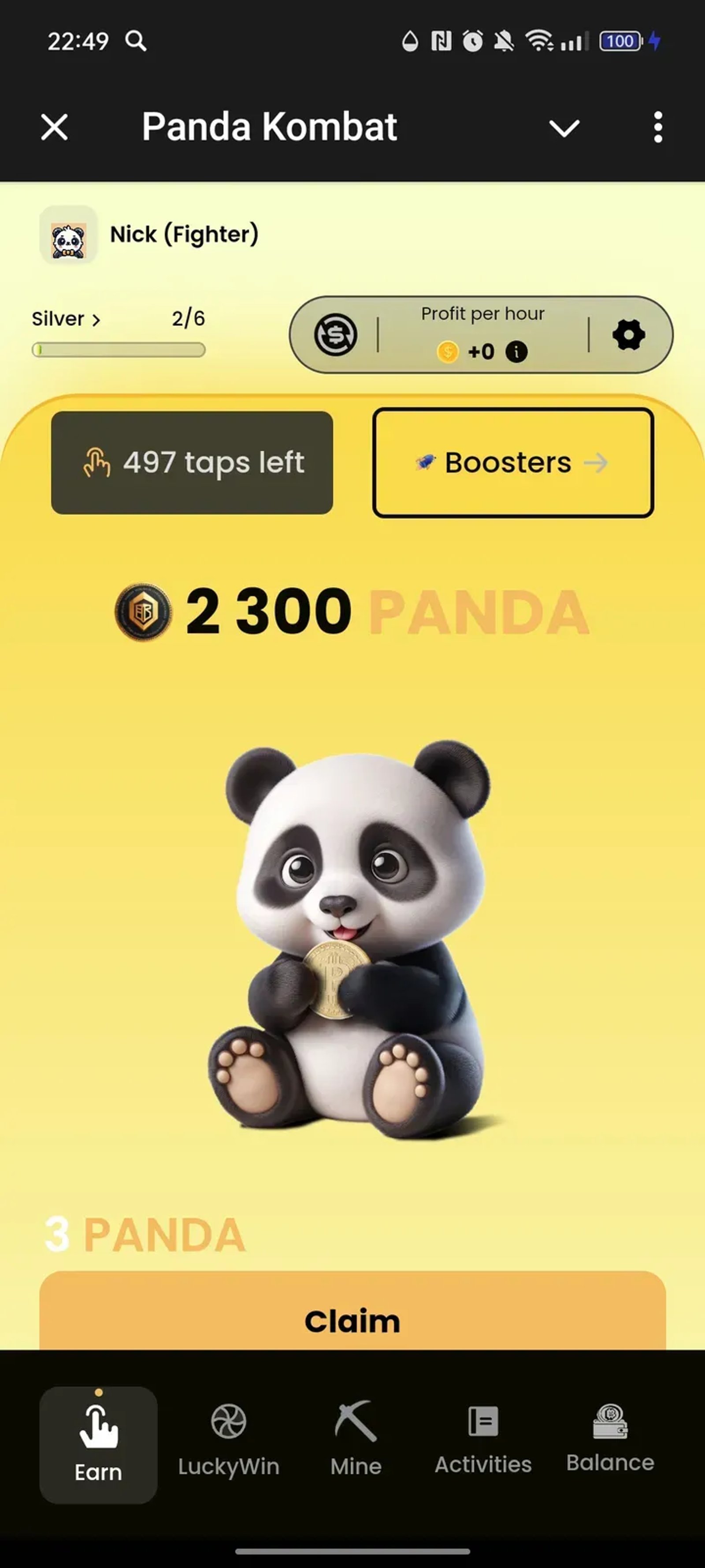 Panda Kombat в Телеграм — скриншот 1