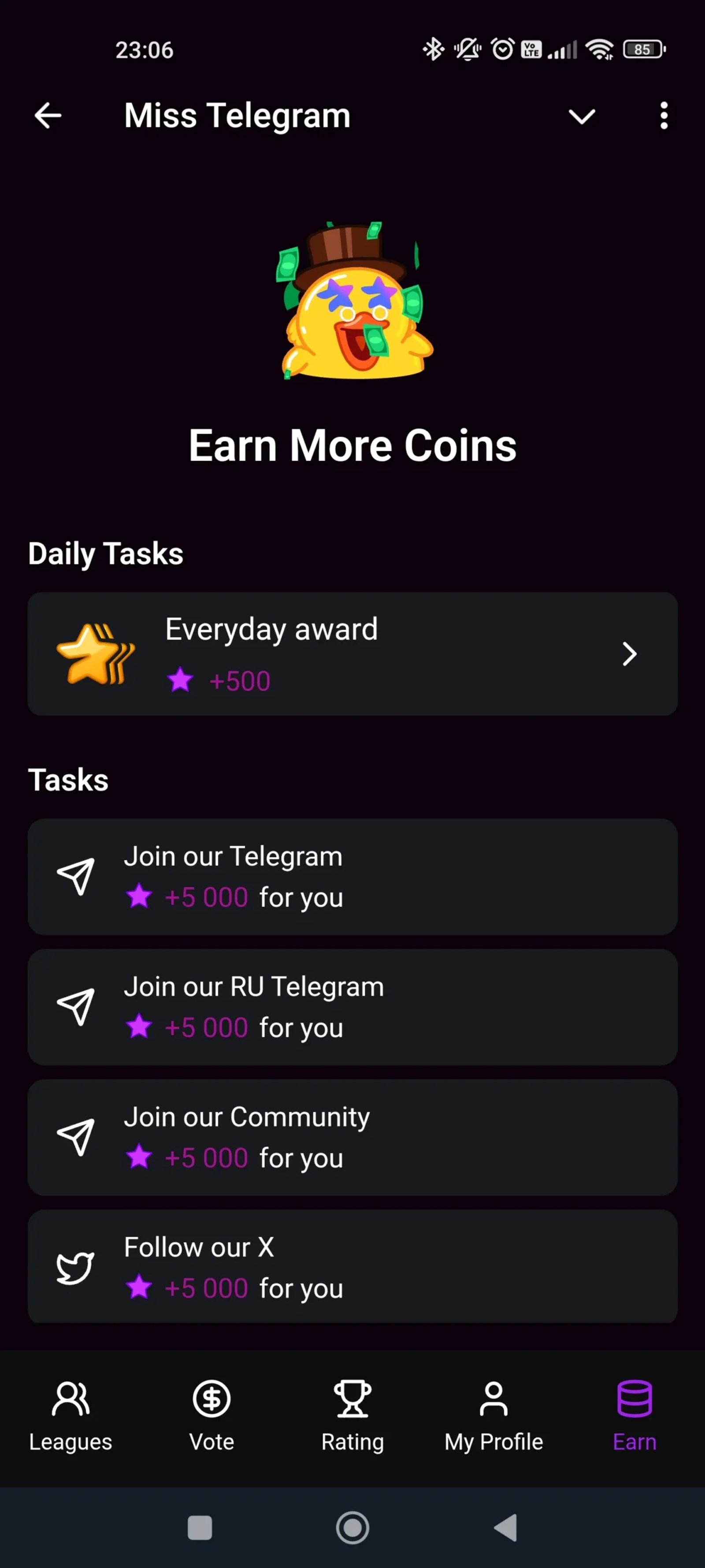 Miss Telegram Задачи