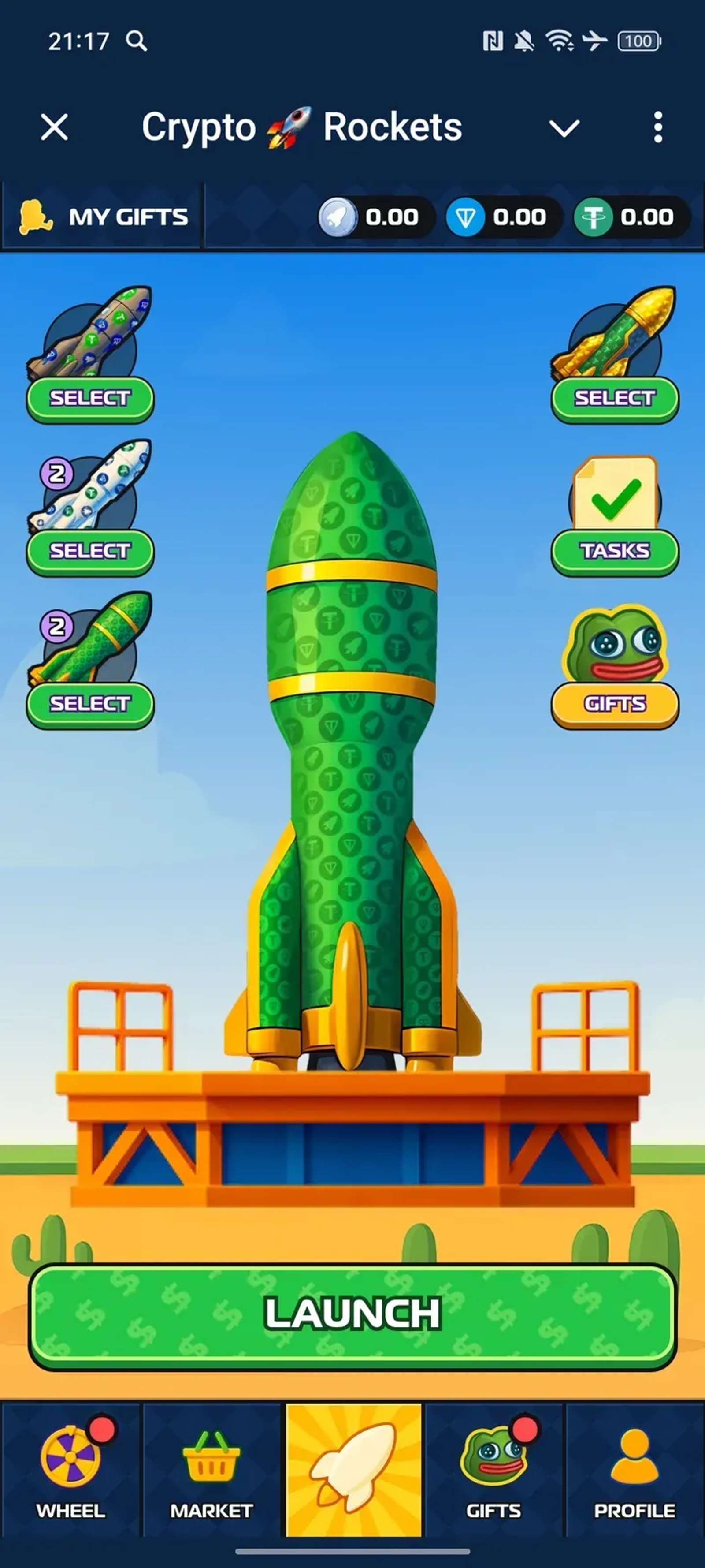 Crypto 🚀 Rockets в Телеграм — скриншот 1