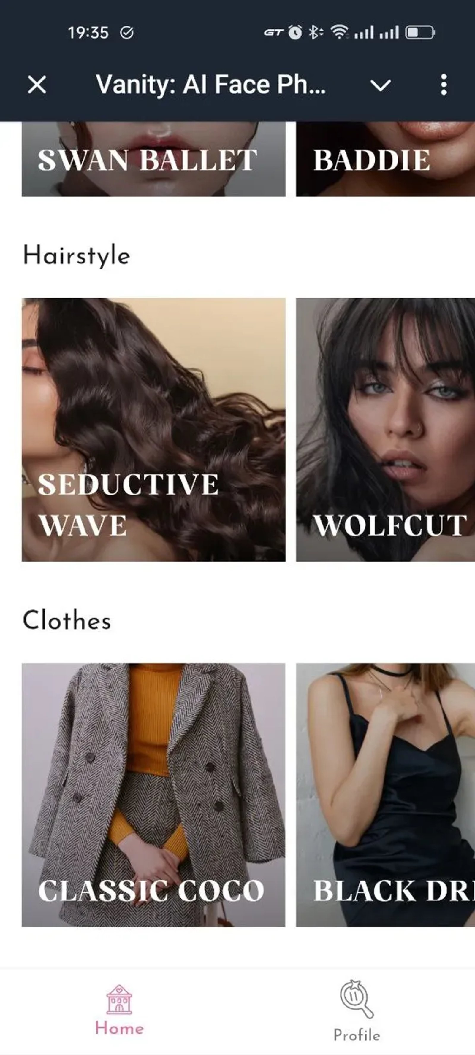 Vanity: AI Face Photo filter в Телеграм — скриншот 2