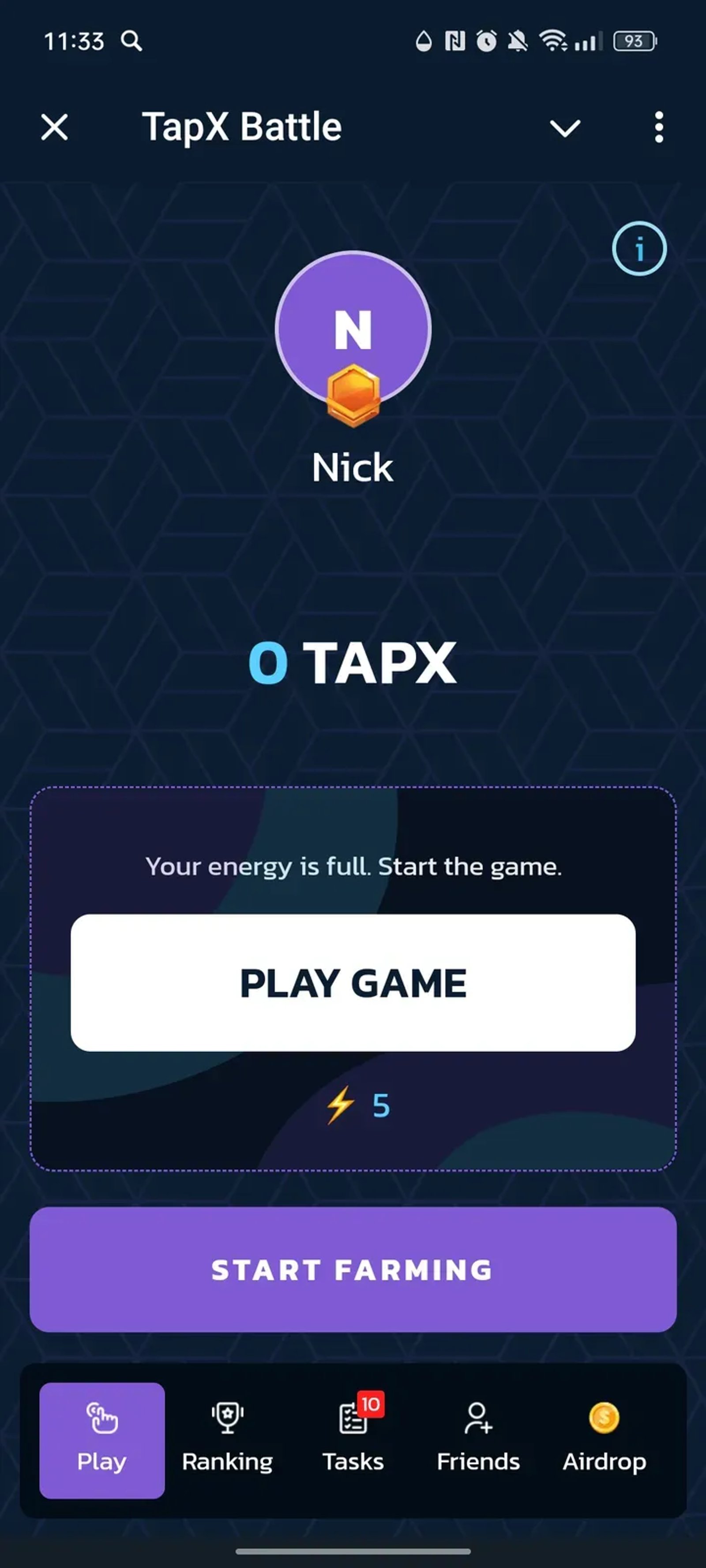 TAPX в Телеграм — скриншот 1