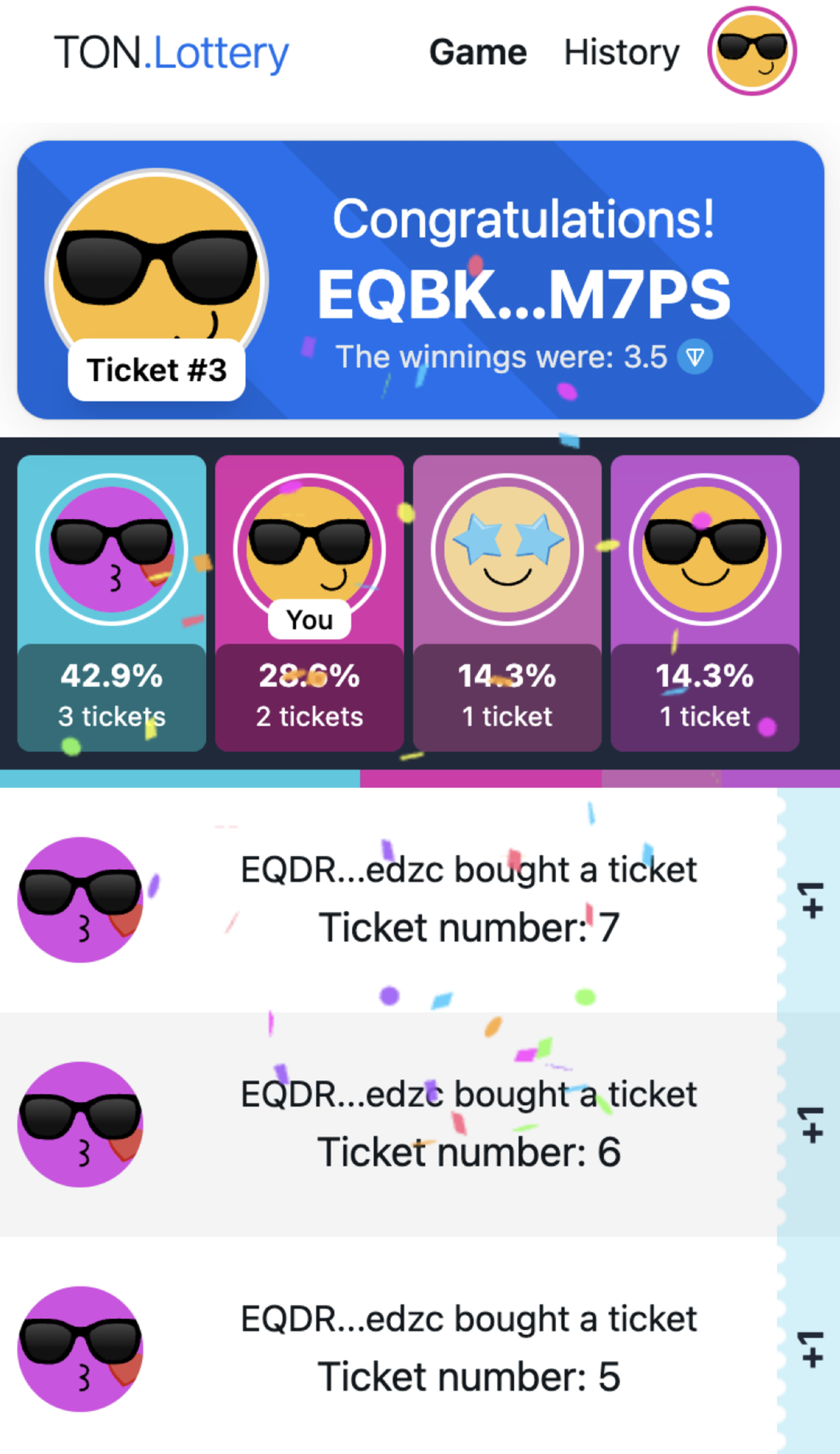 Ton.Lottery в Телеграм — скриншот 6