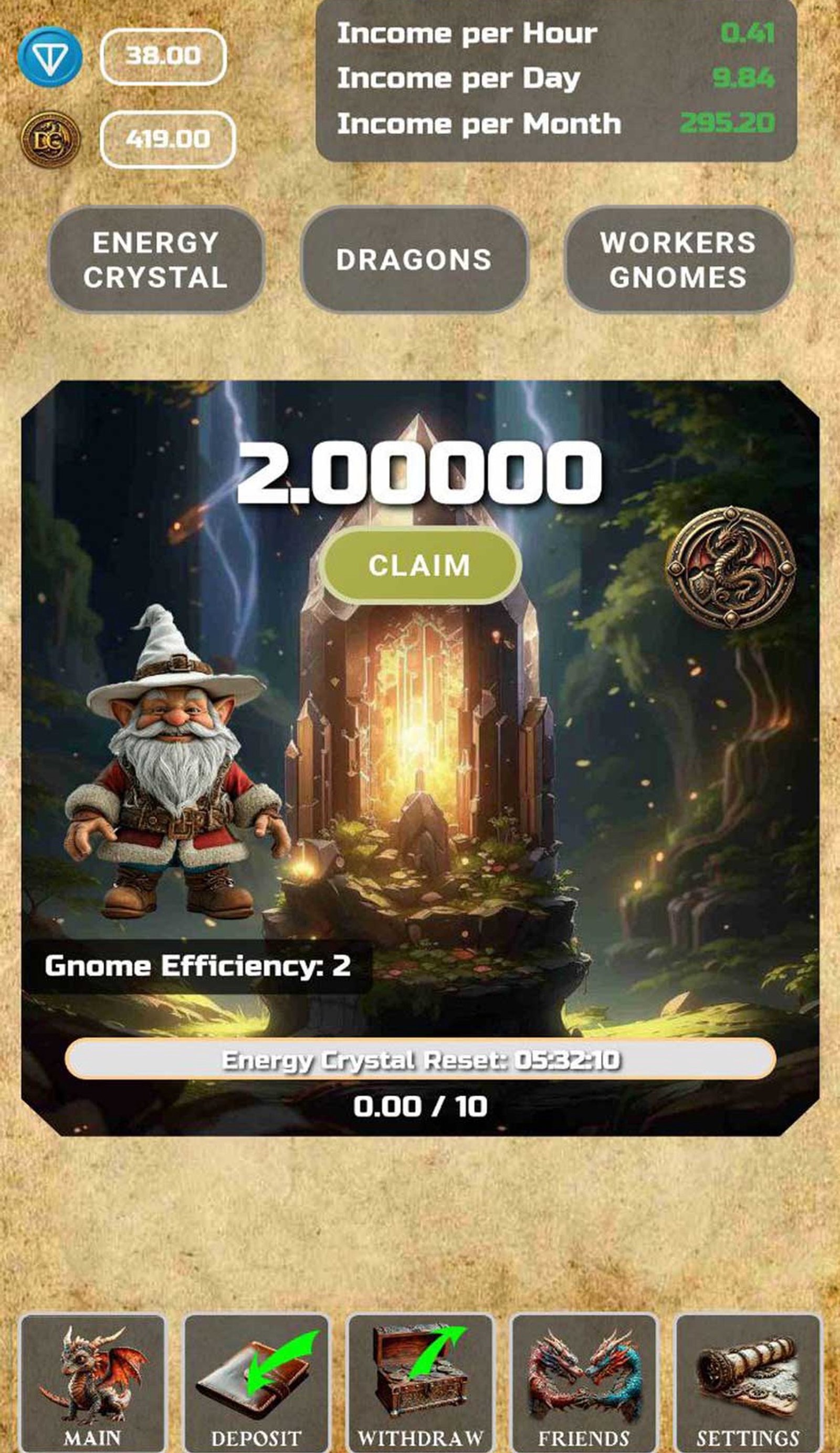 Dragons Farm в Телеграм — скриншот 1