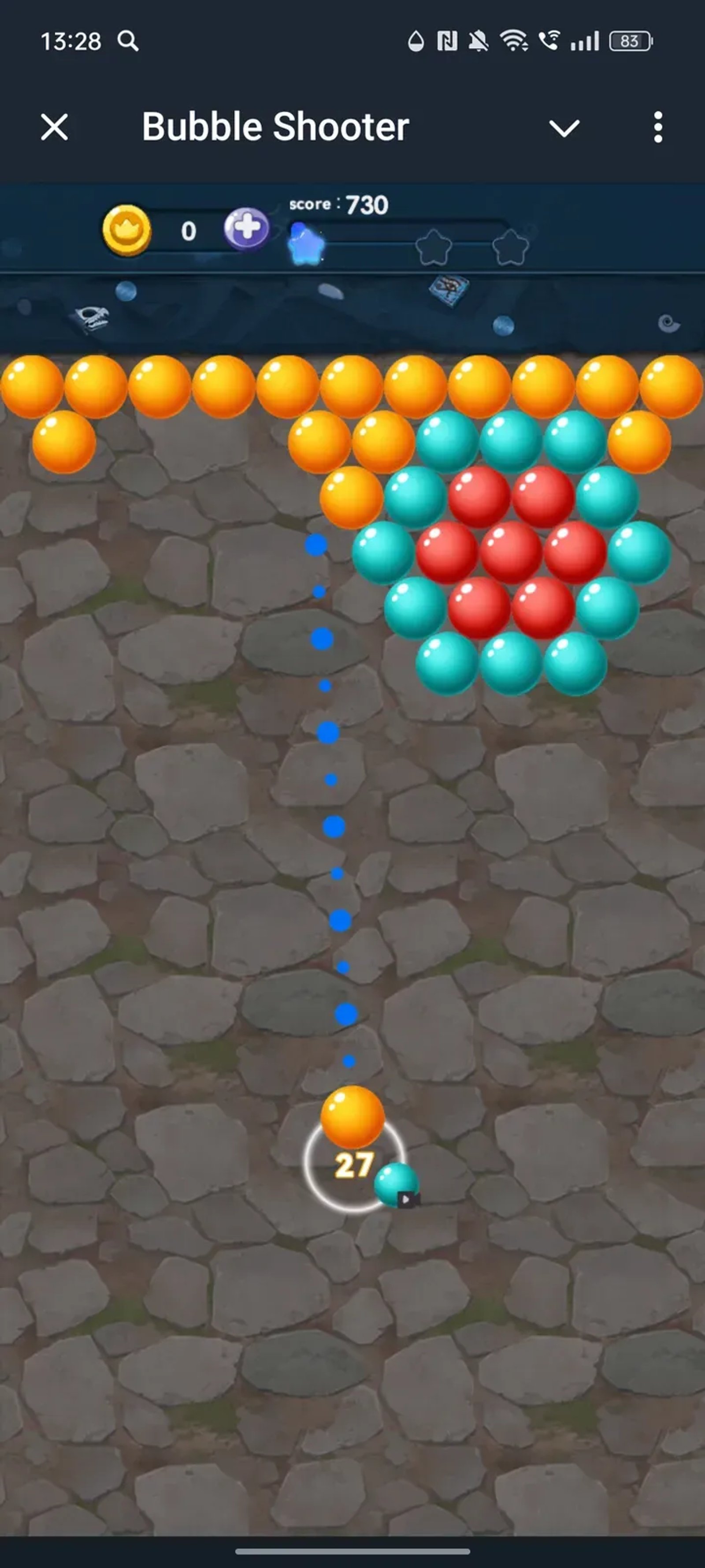 Bubble Shooter в Телеграм — скриншот 2