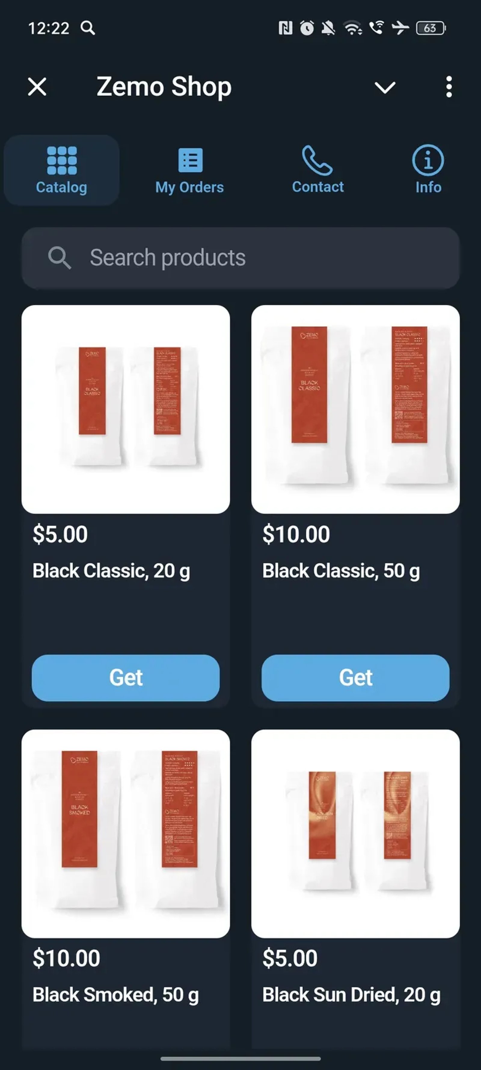 Zemo Shop в Телеграм — скриншот 1