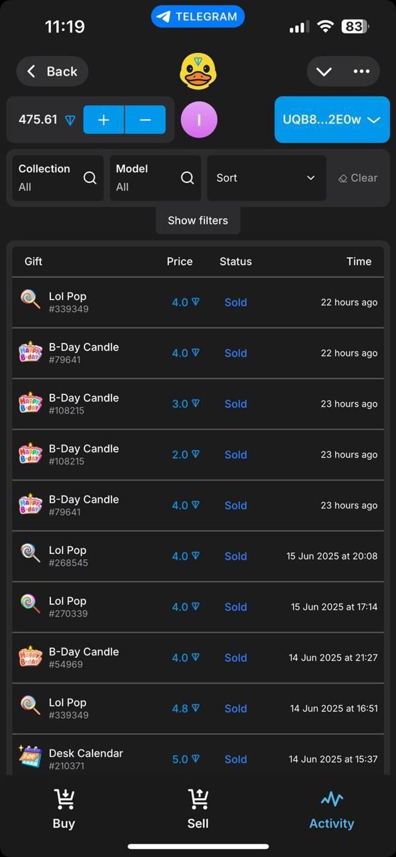 DOIDO Market в Телеграм — скриншот 5