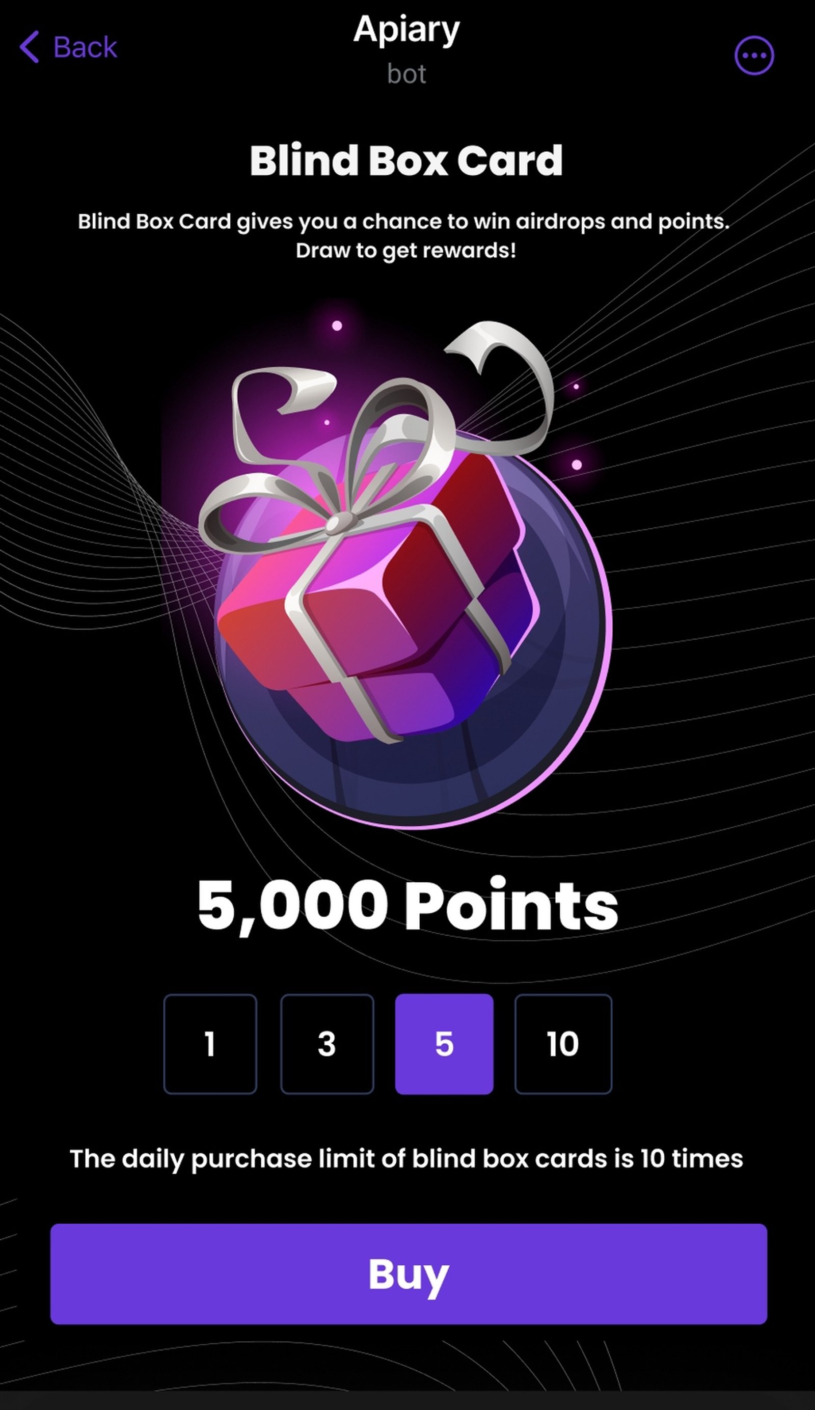 Apiary в Телеграм — скриншот 1