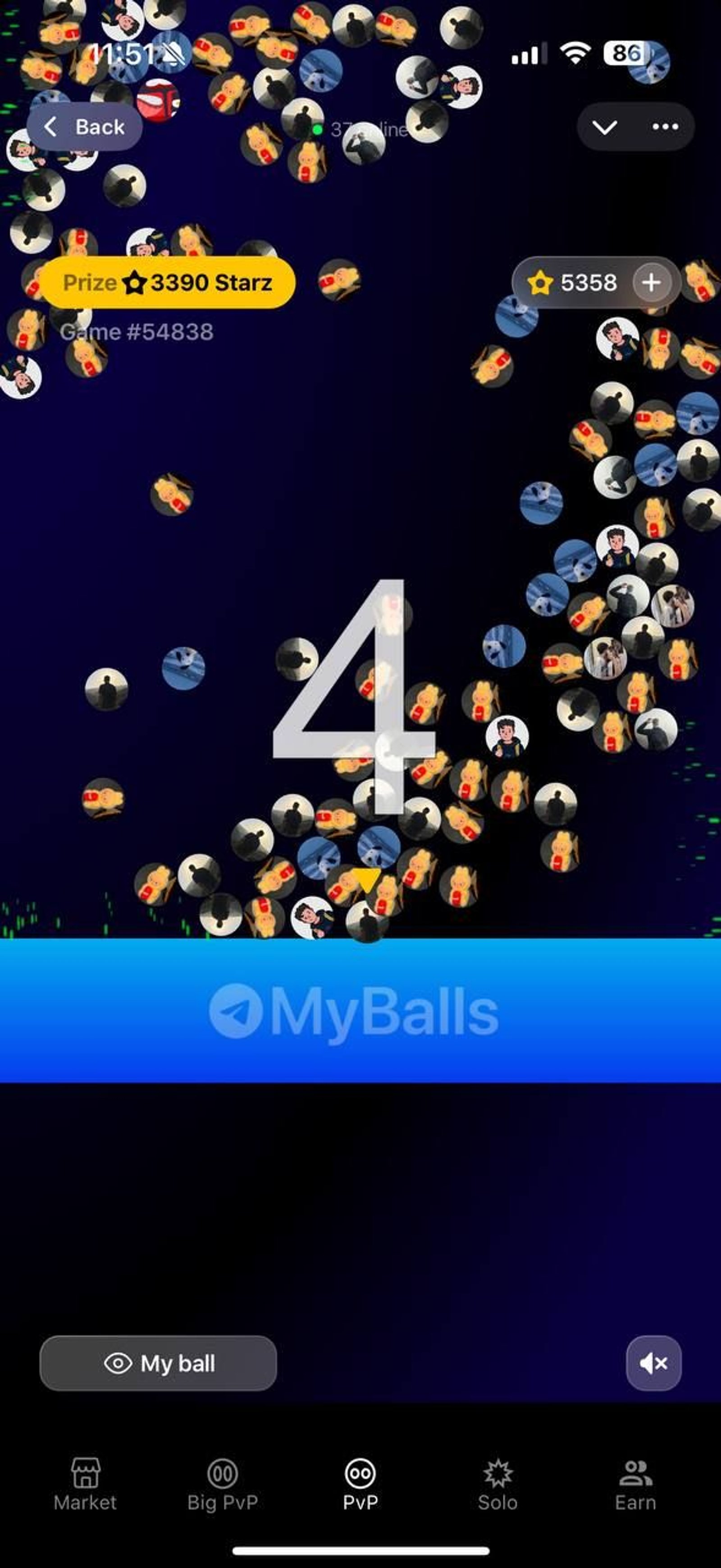 Balls в Телеграм — скриншот 1