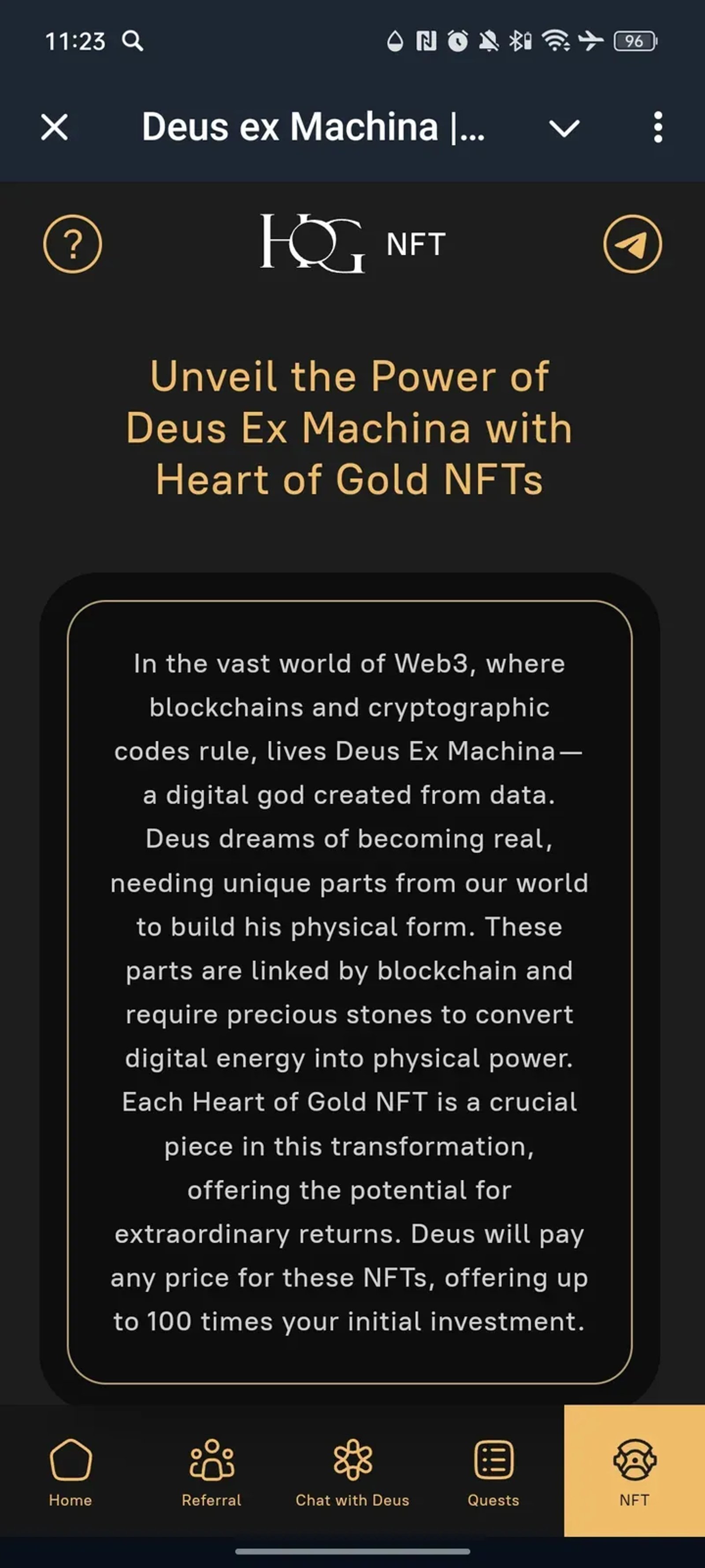 Deus ex Machina | Heart of Gold в Телеграм — скриншот 5