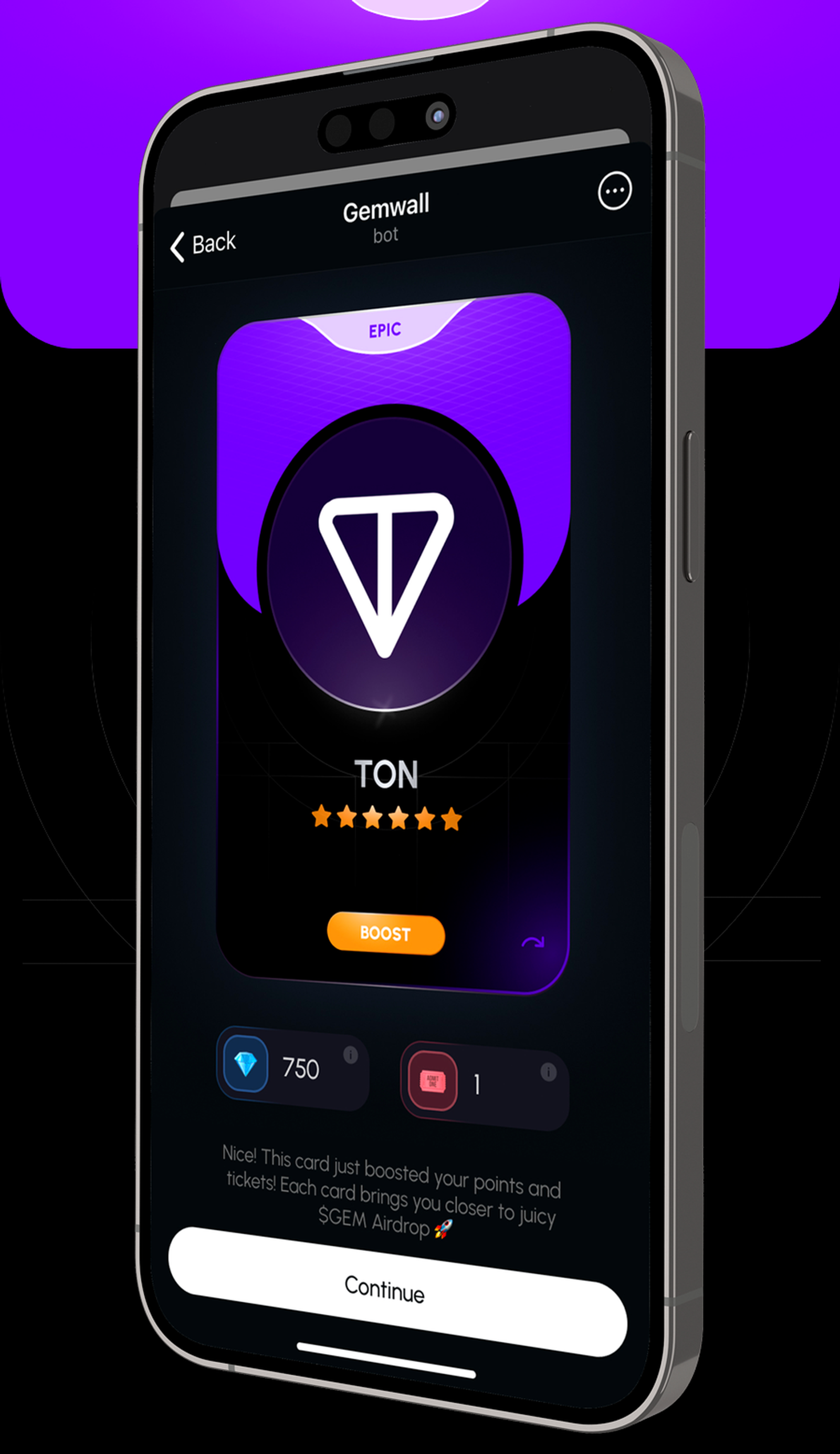 Gemwall в Телеграм — скриншот 2