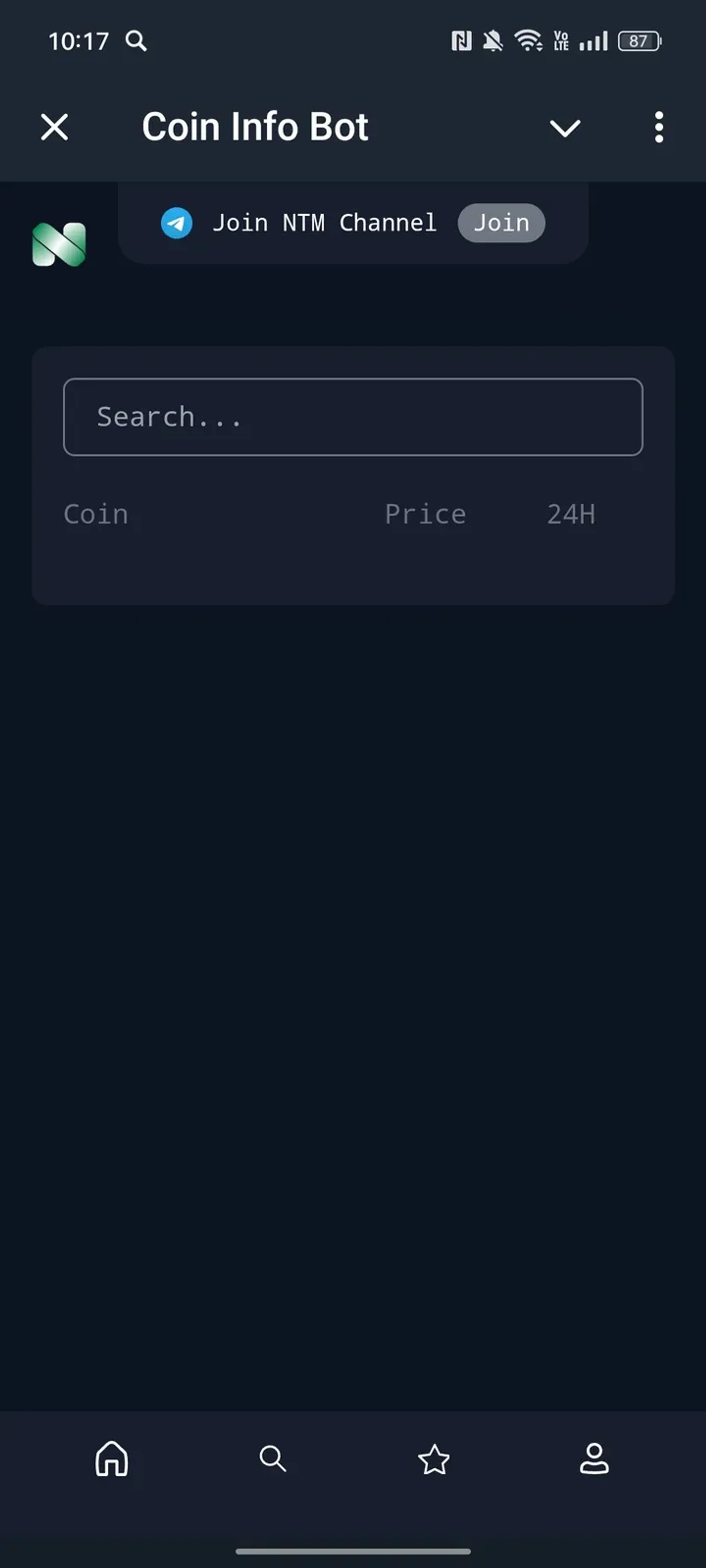 Coin Info Bot в Telegram — скриншот 3