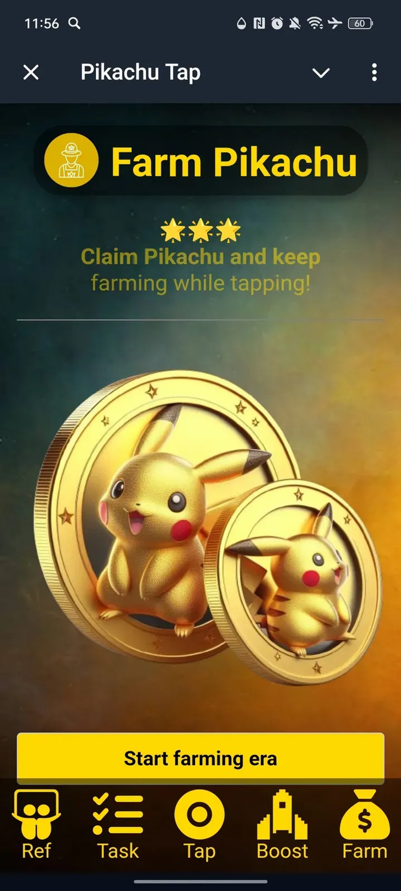 Pika Tap в Телеграм — скриншот 4