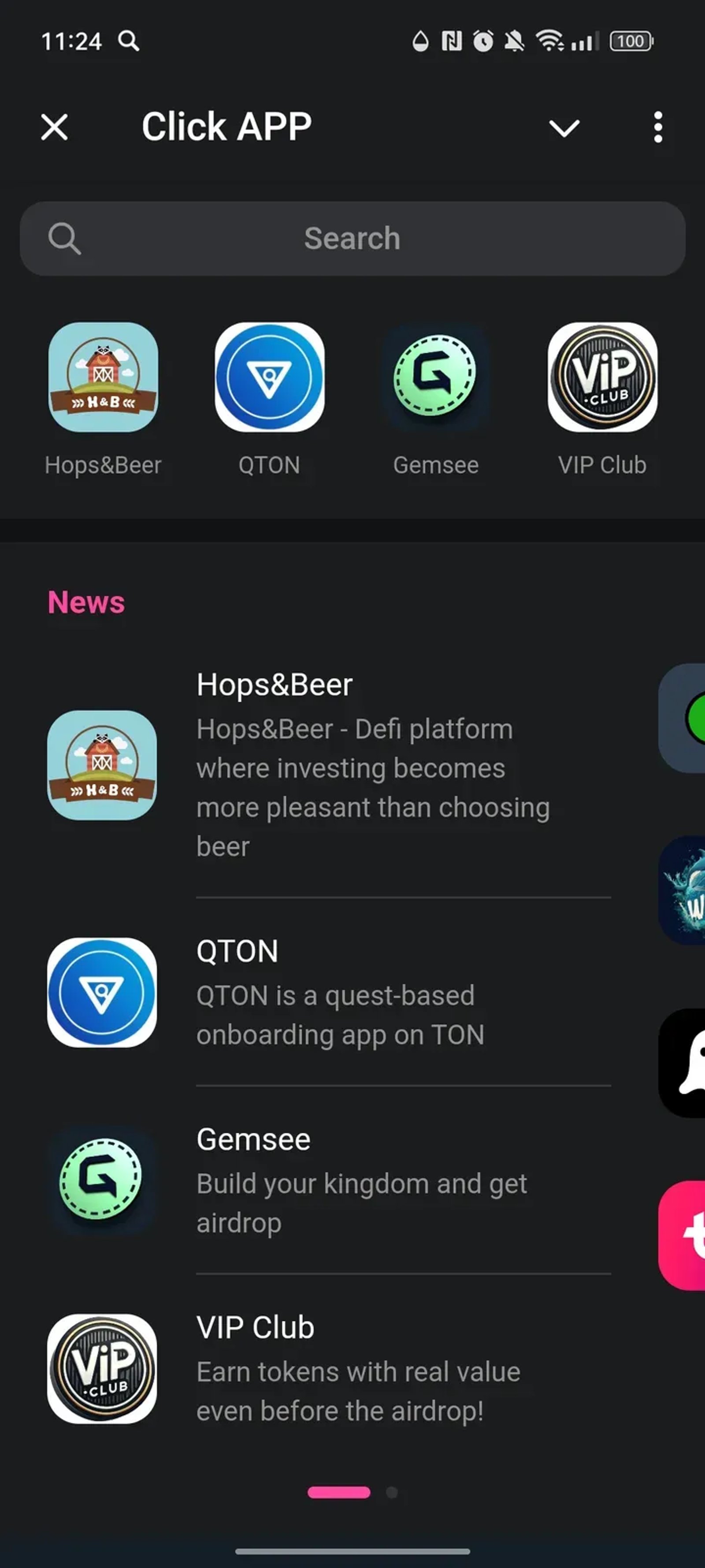 Click APP в Телеграм — скриншот 1