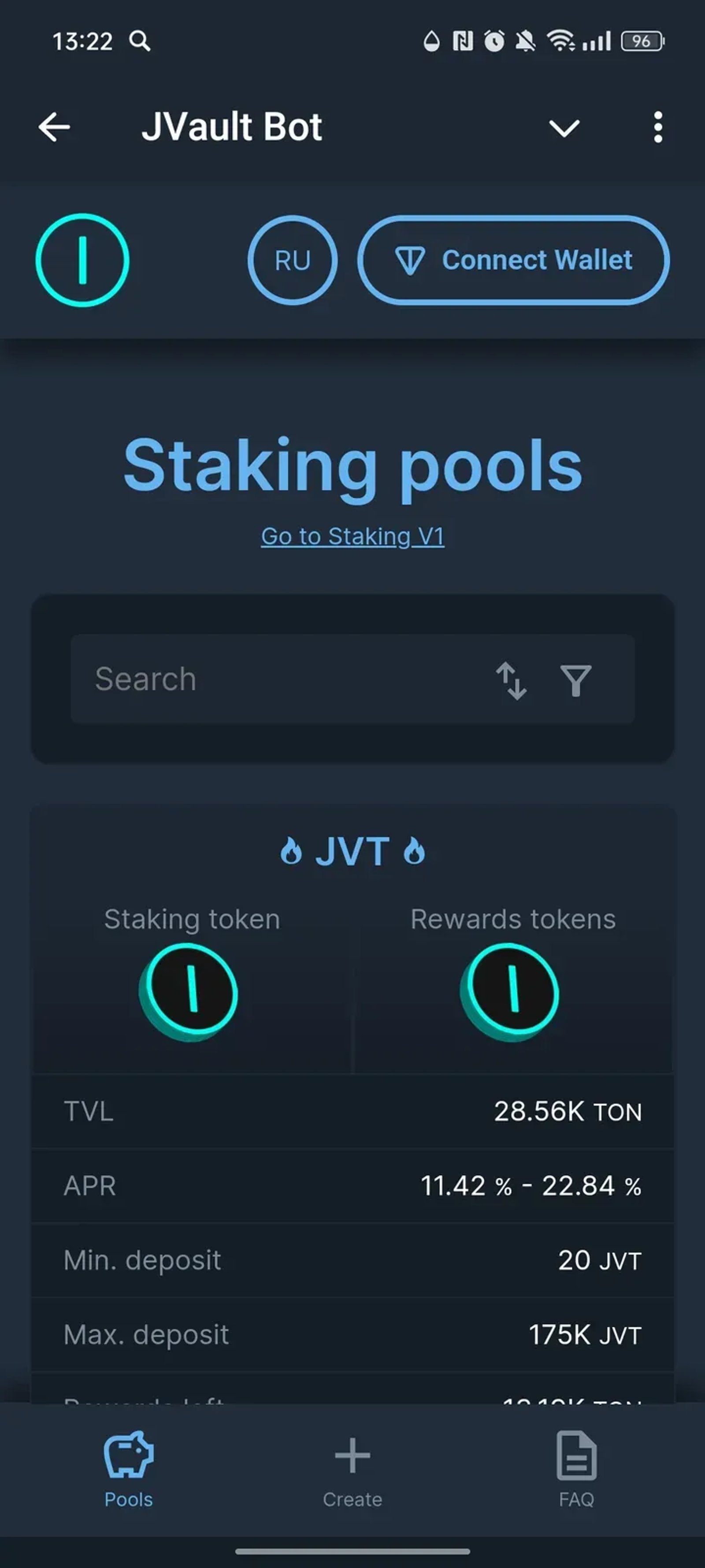 JVault Bot в Телеграм — скриншот 4