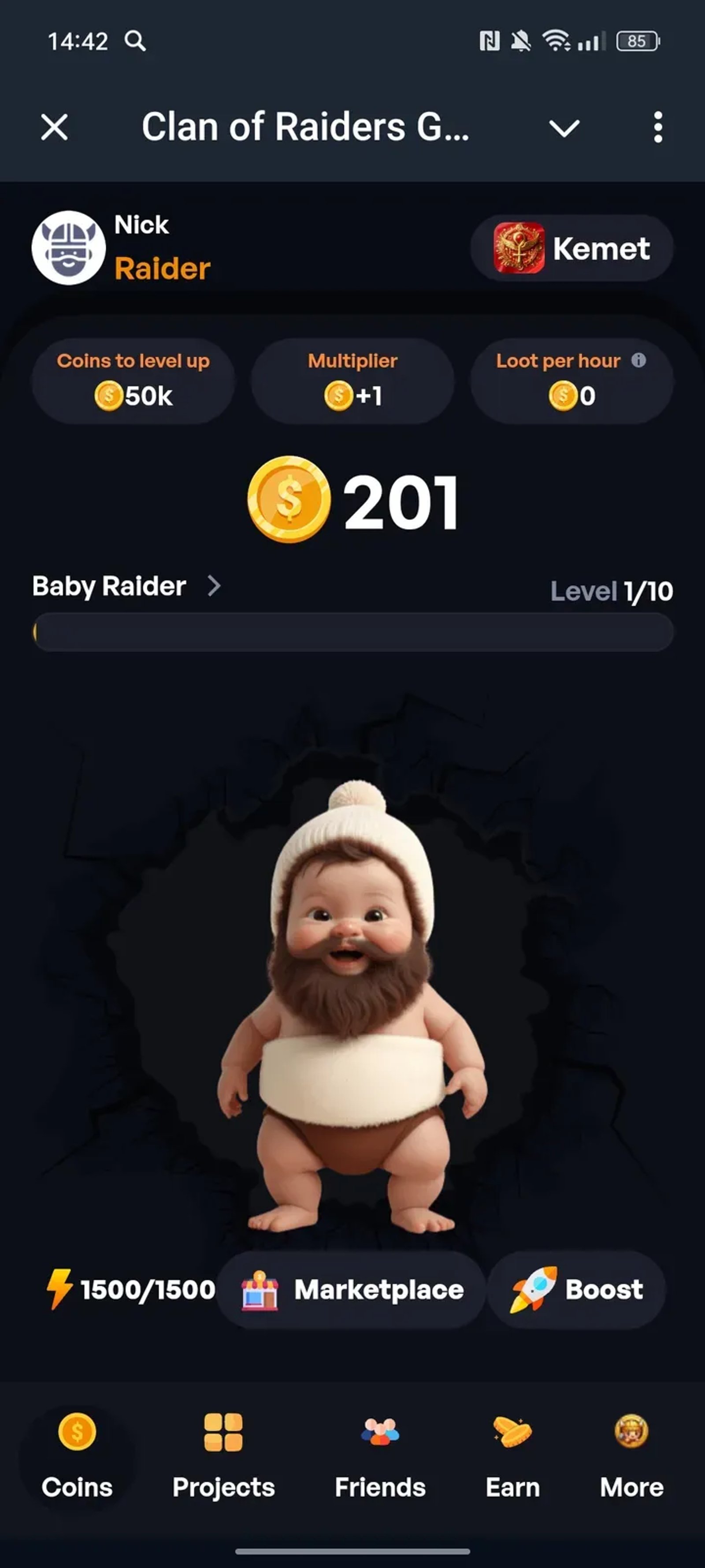 Clan of Raiders Game в Телеграм — скриншот 1