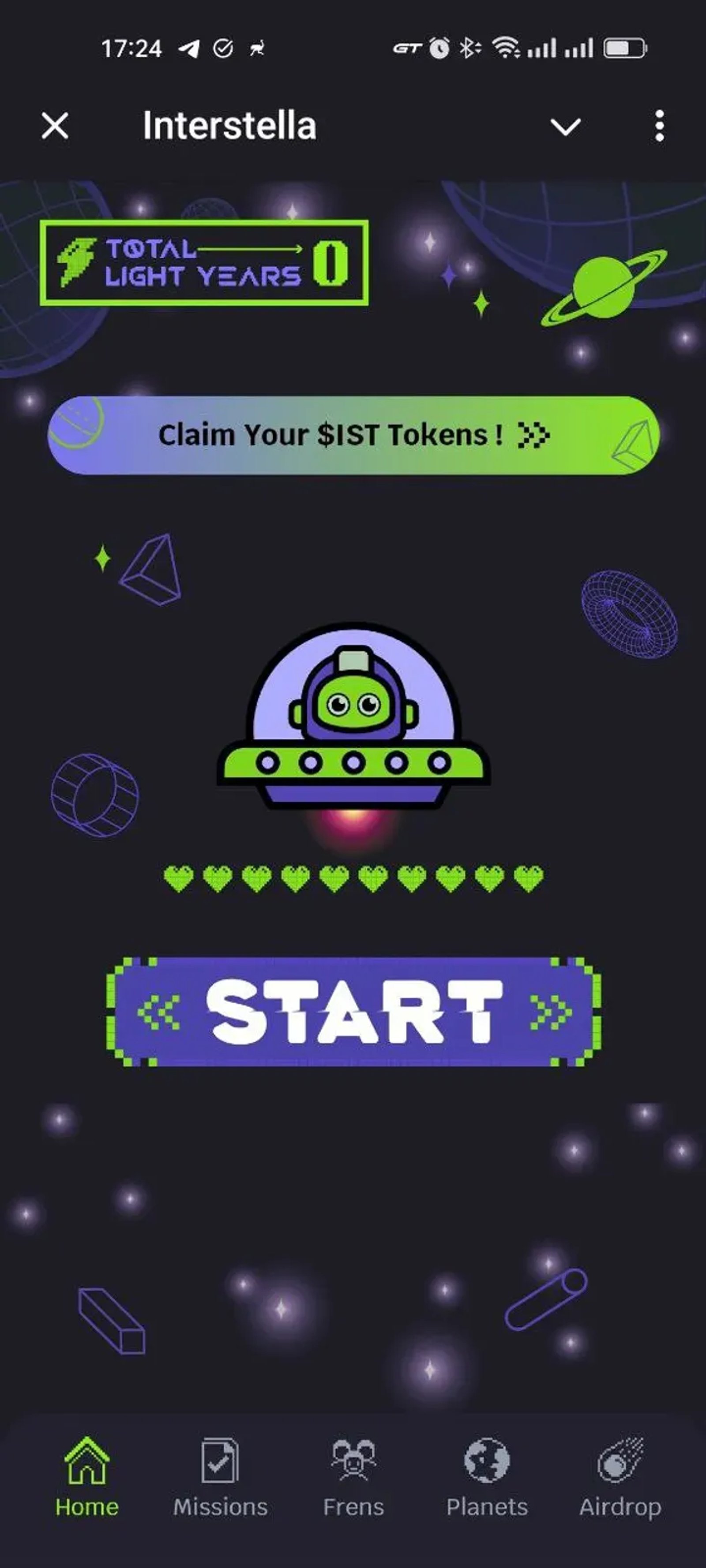 Interstella в Телеграм — скриншот 3