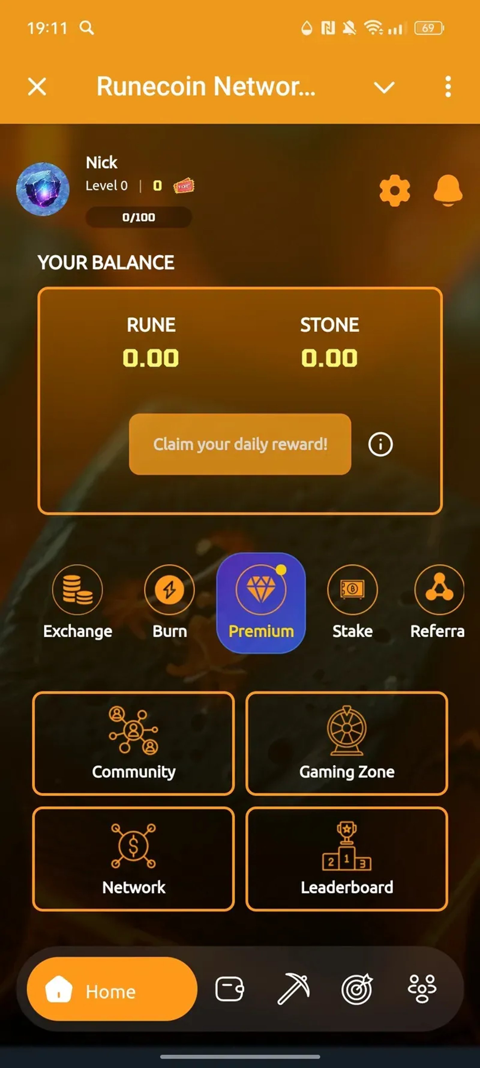 Runecoin Network Bot в Телеграм — скриншот 3