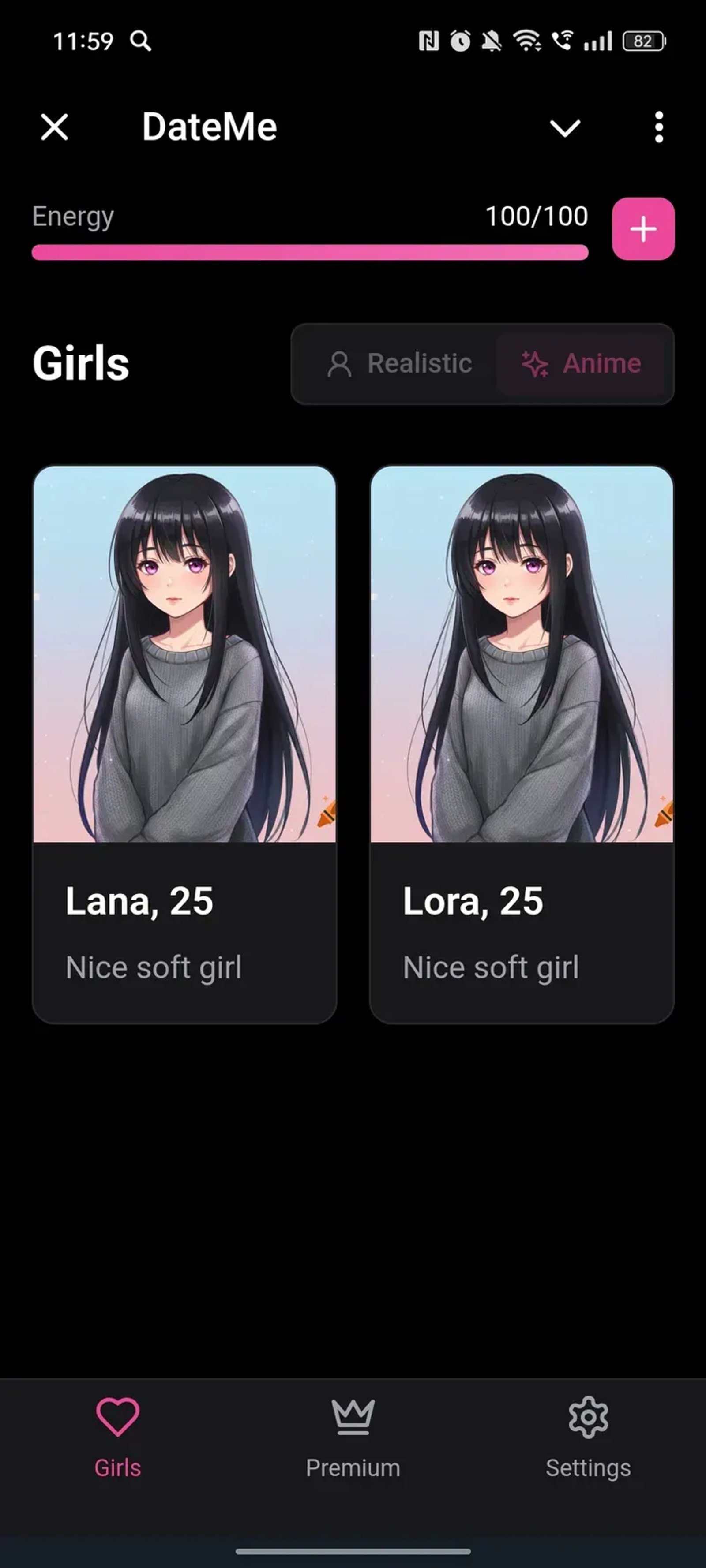 DateMe [18+] в Телеграм — скриншот 2