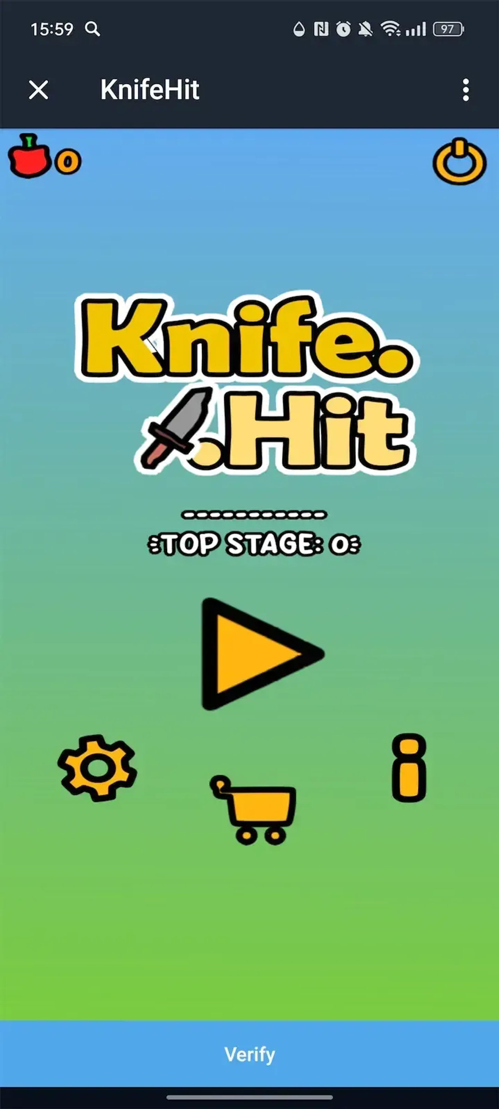 KnifeHit в Телеграм — скриншот 1