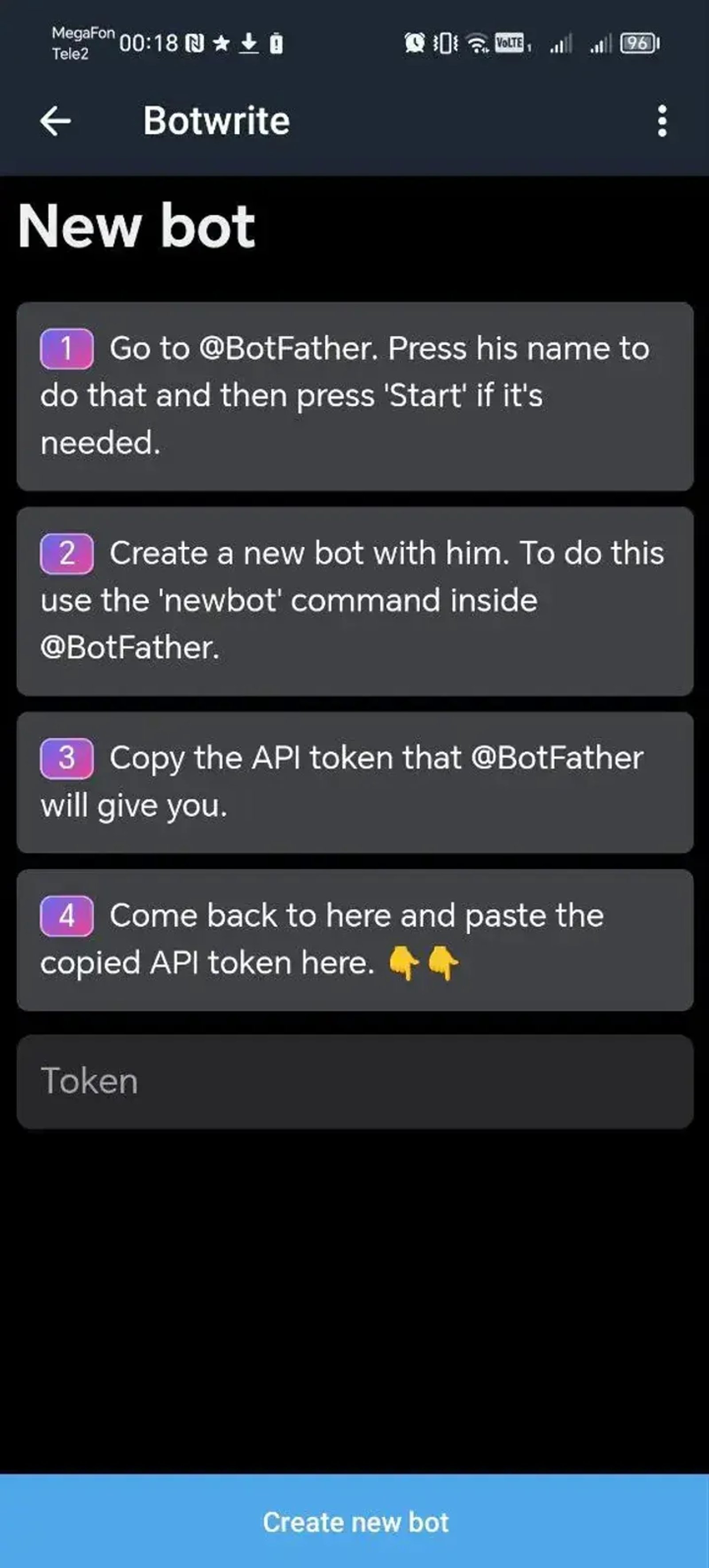 Botwrite Telegram Screenshot 1