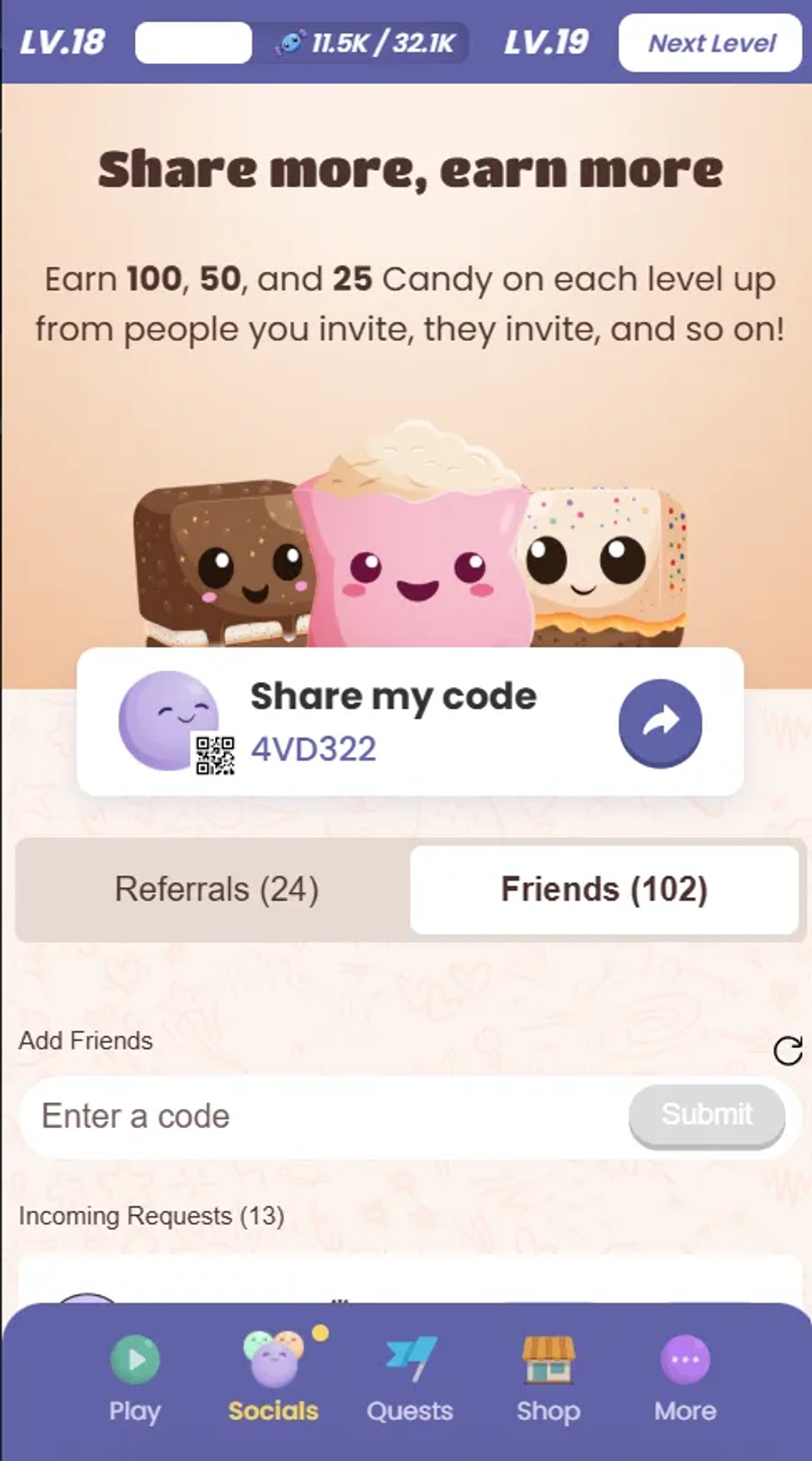 Candy Quest в Телеграм — скриншот 4
