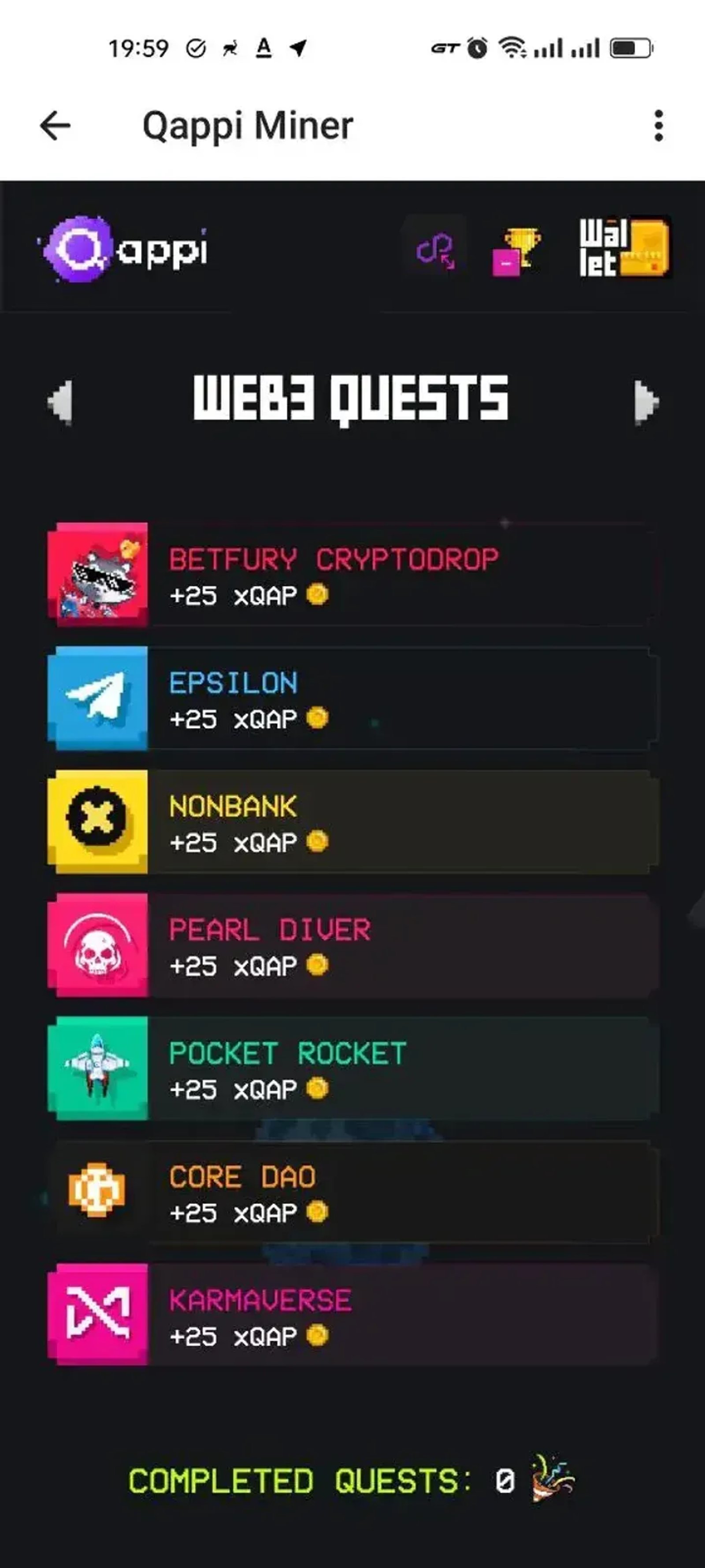 Qappi Miner в Телеграм — скриншот 3