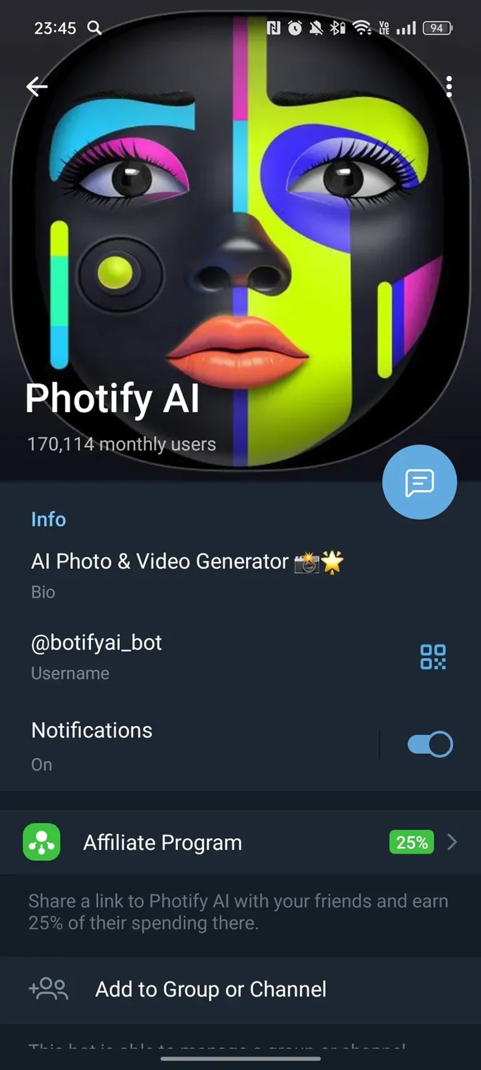 Photify AI - Photo & Video Generator в Телеграм — скриншот 4