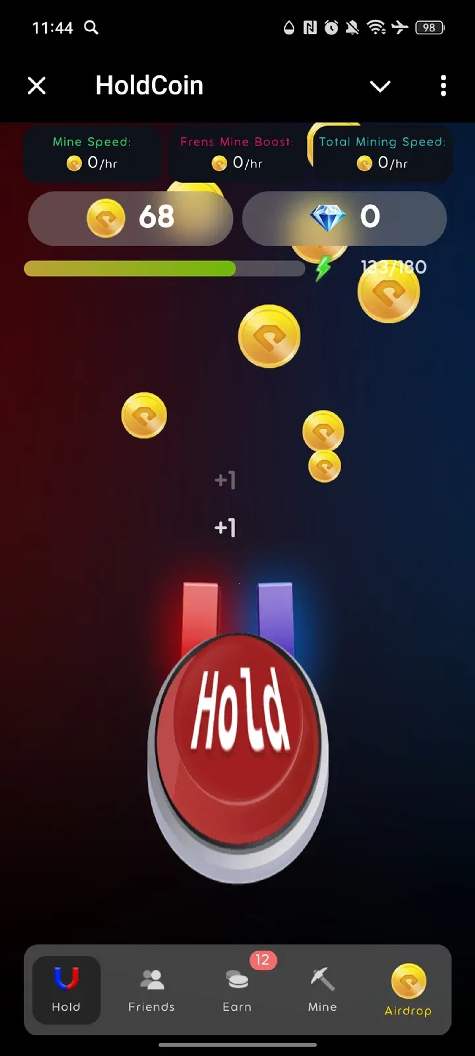 HoldCoin в Телеграм — скриншот 2