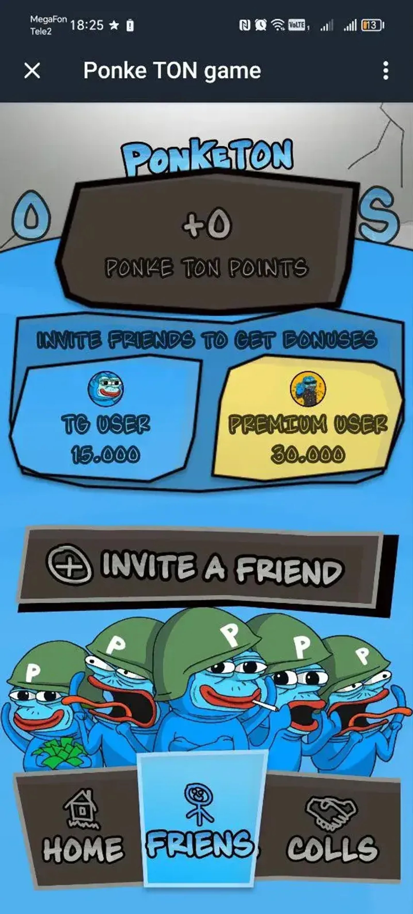Ponke TON game в Телеграм — скриншот 2