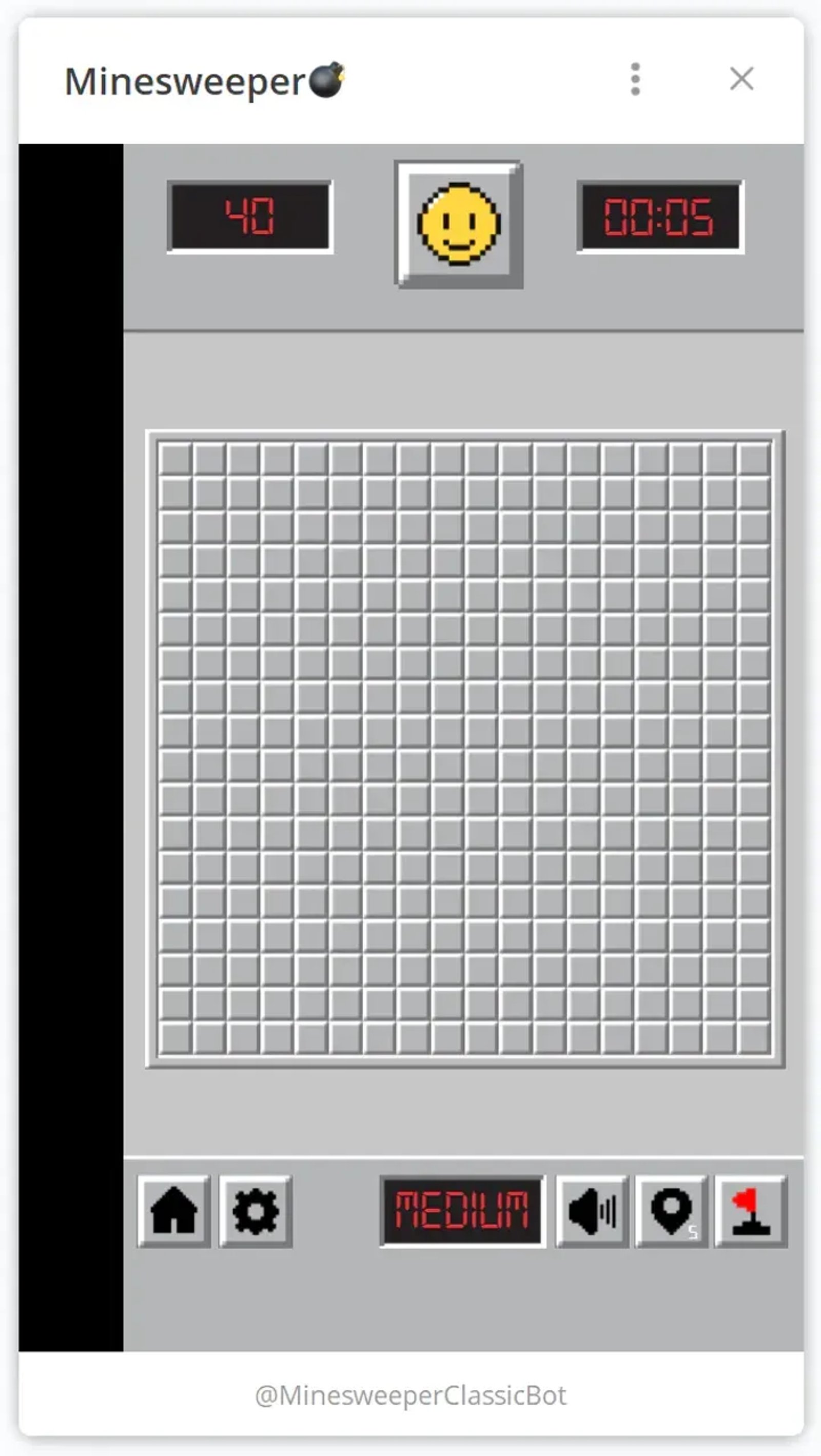 Minesweeper💣 в Телеграм — скриншот 1