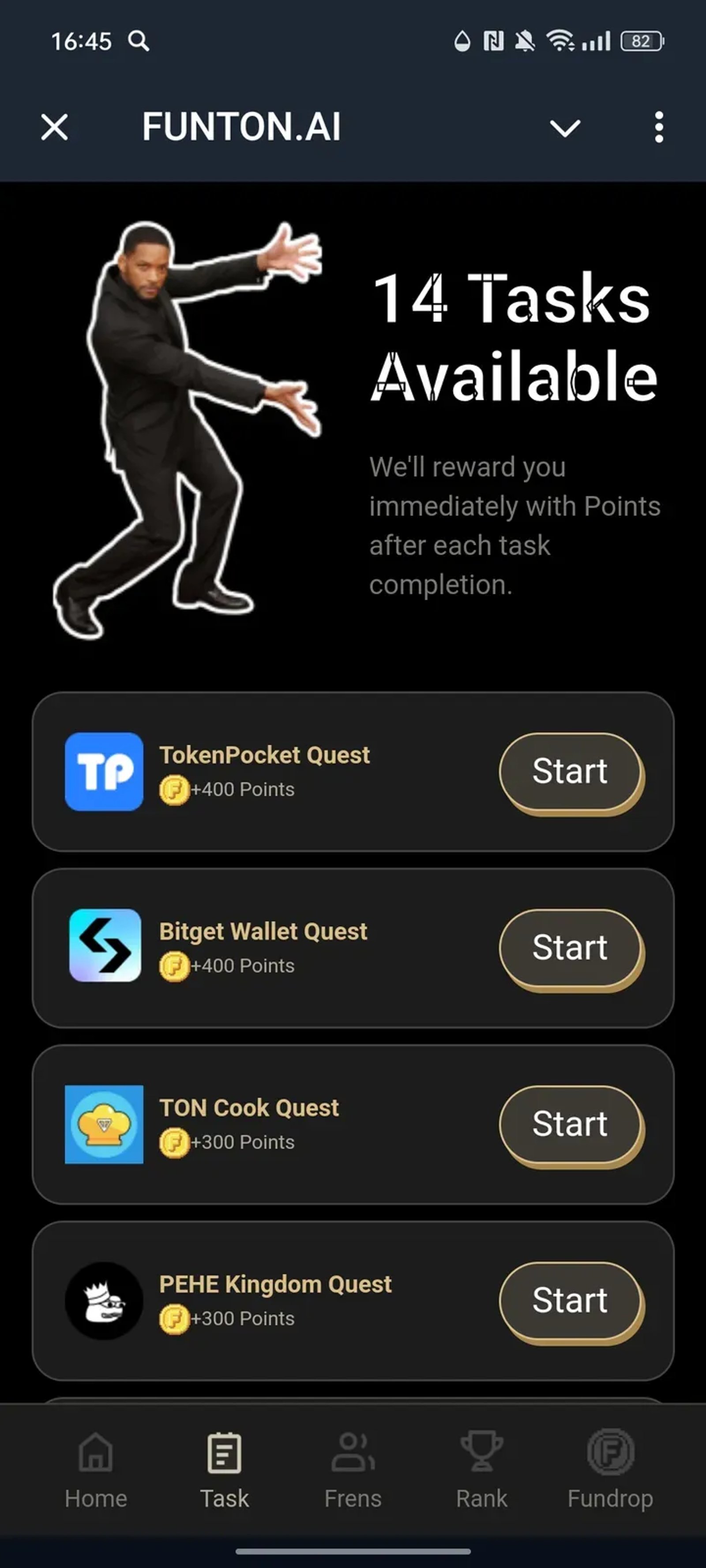 FUNTON.AI в Телеграм — скриншот 2