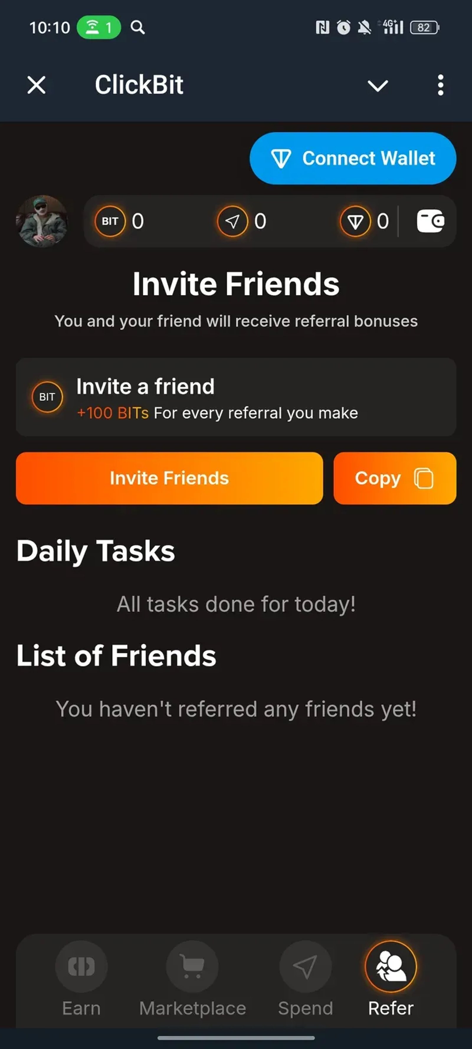 ClickBit в Телеграм — скриншот 4