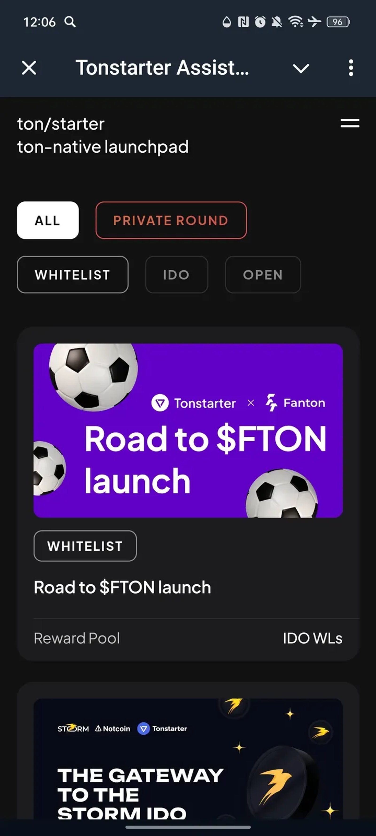 Tonstarter Assistant в Телеграм — скриншот 5