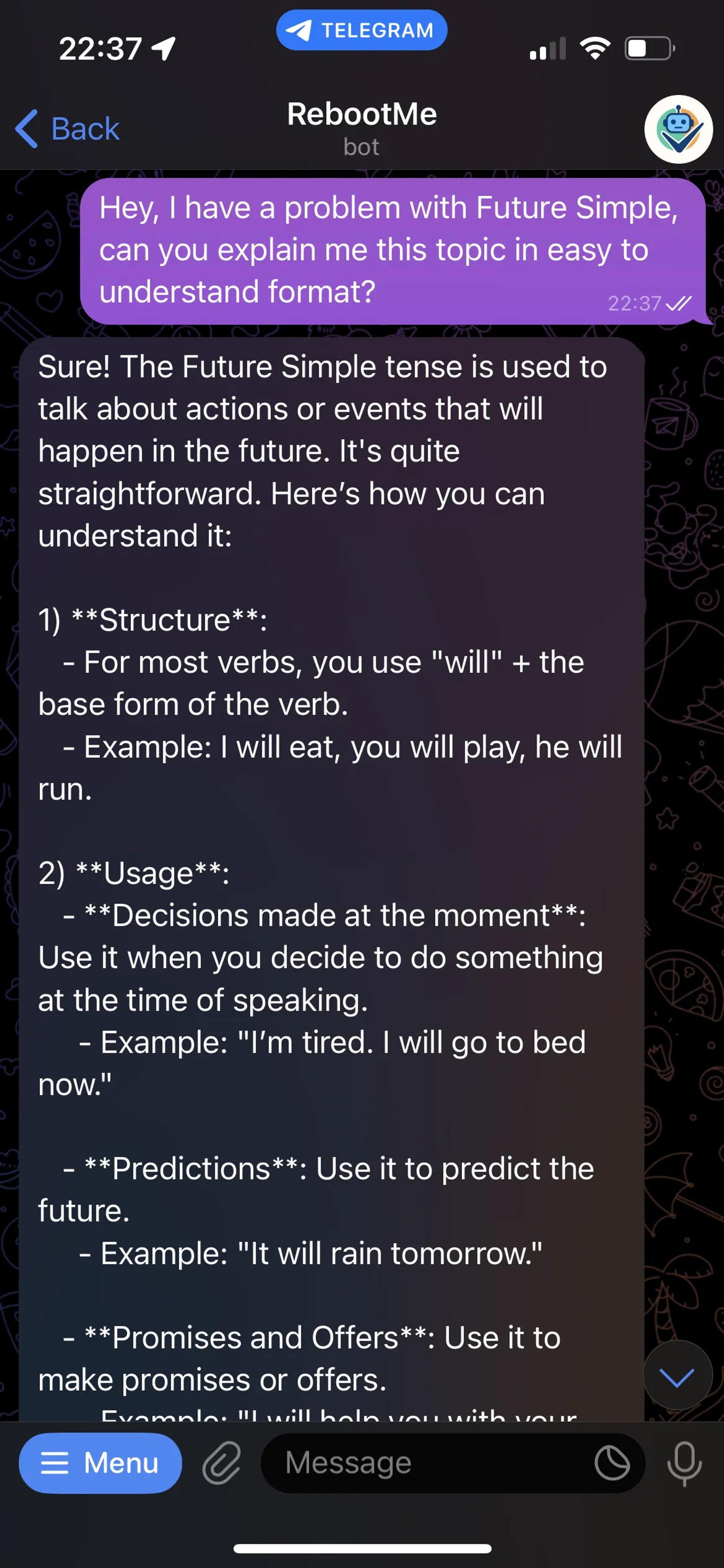 RebootMe Telegram Screenshot 3