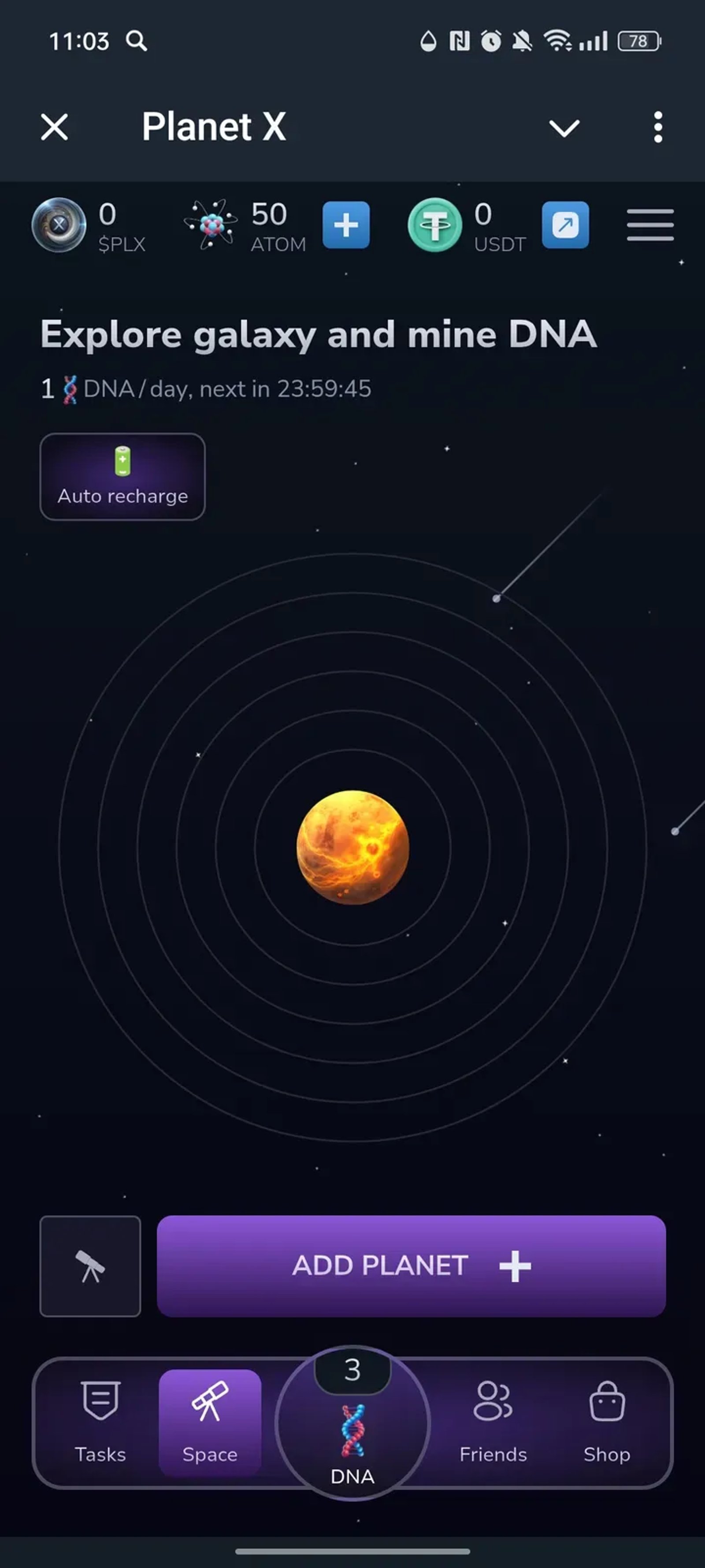 Planet X в Телеграм — скриншот 1