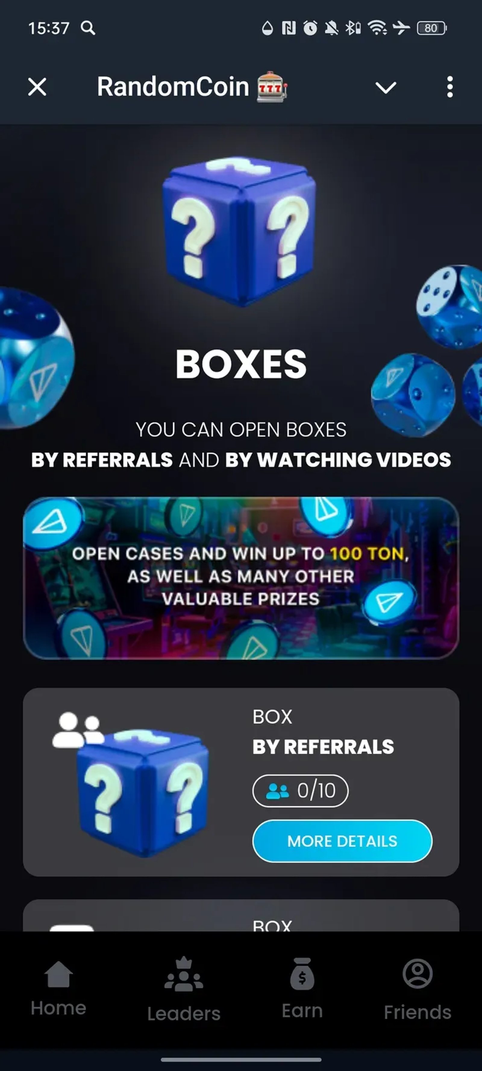 RandomCoin 🎰 в Телеграм — скриншот 1