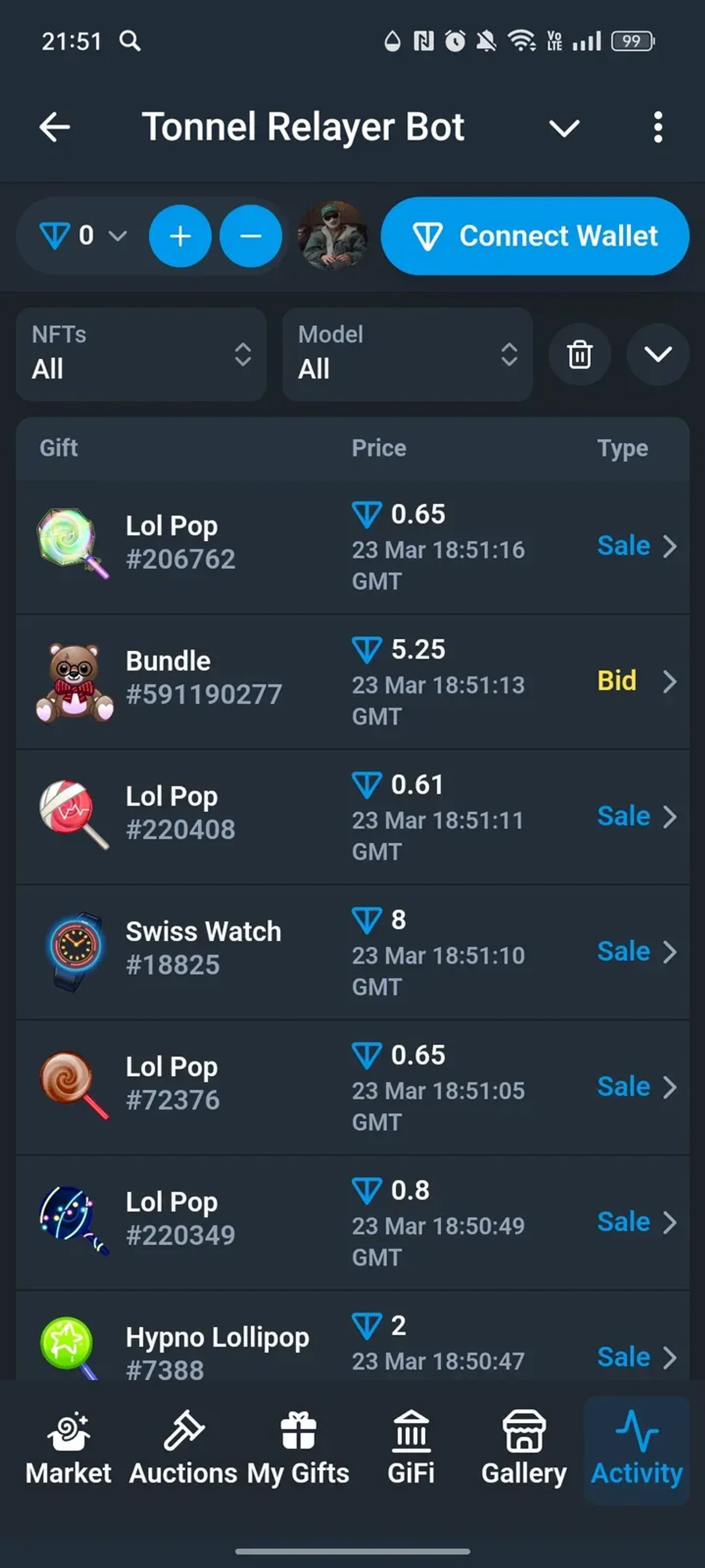 Tonnel Relayer Bot в Телеграм — скриншот 4